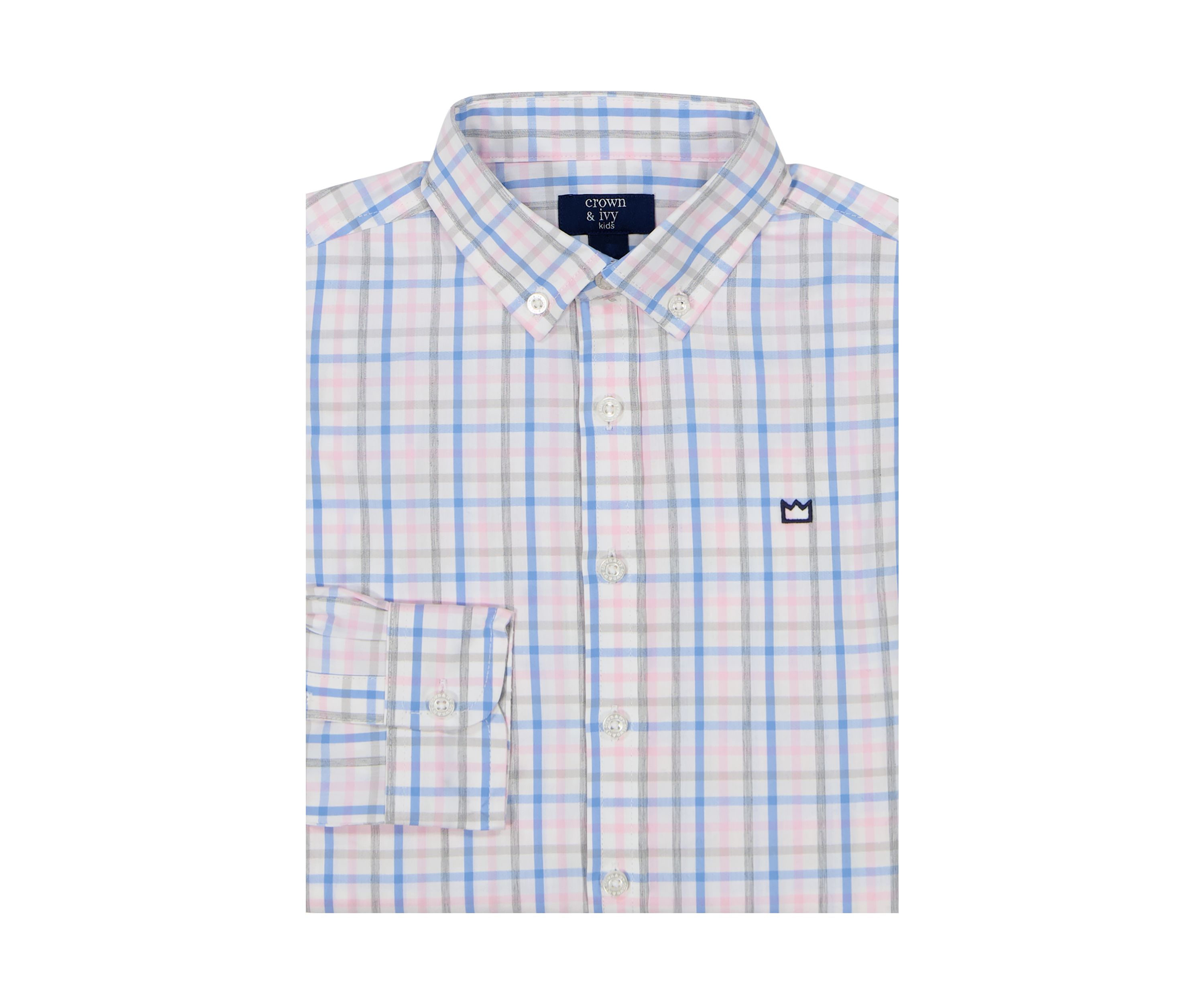 Boys 4-7 Woven Heather Poplin Shirt