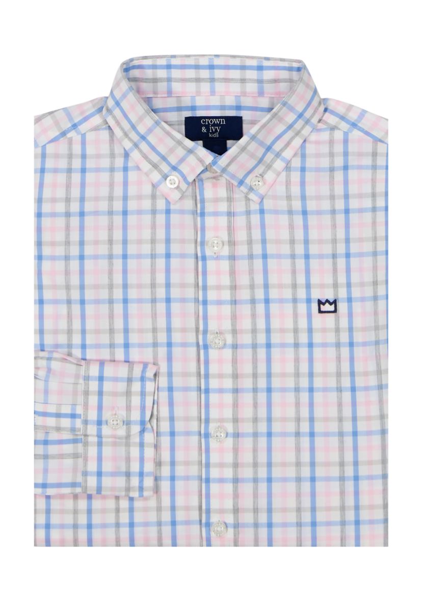 Boys 4-7 Woven Heather Poplin Shirt