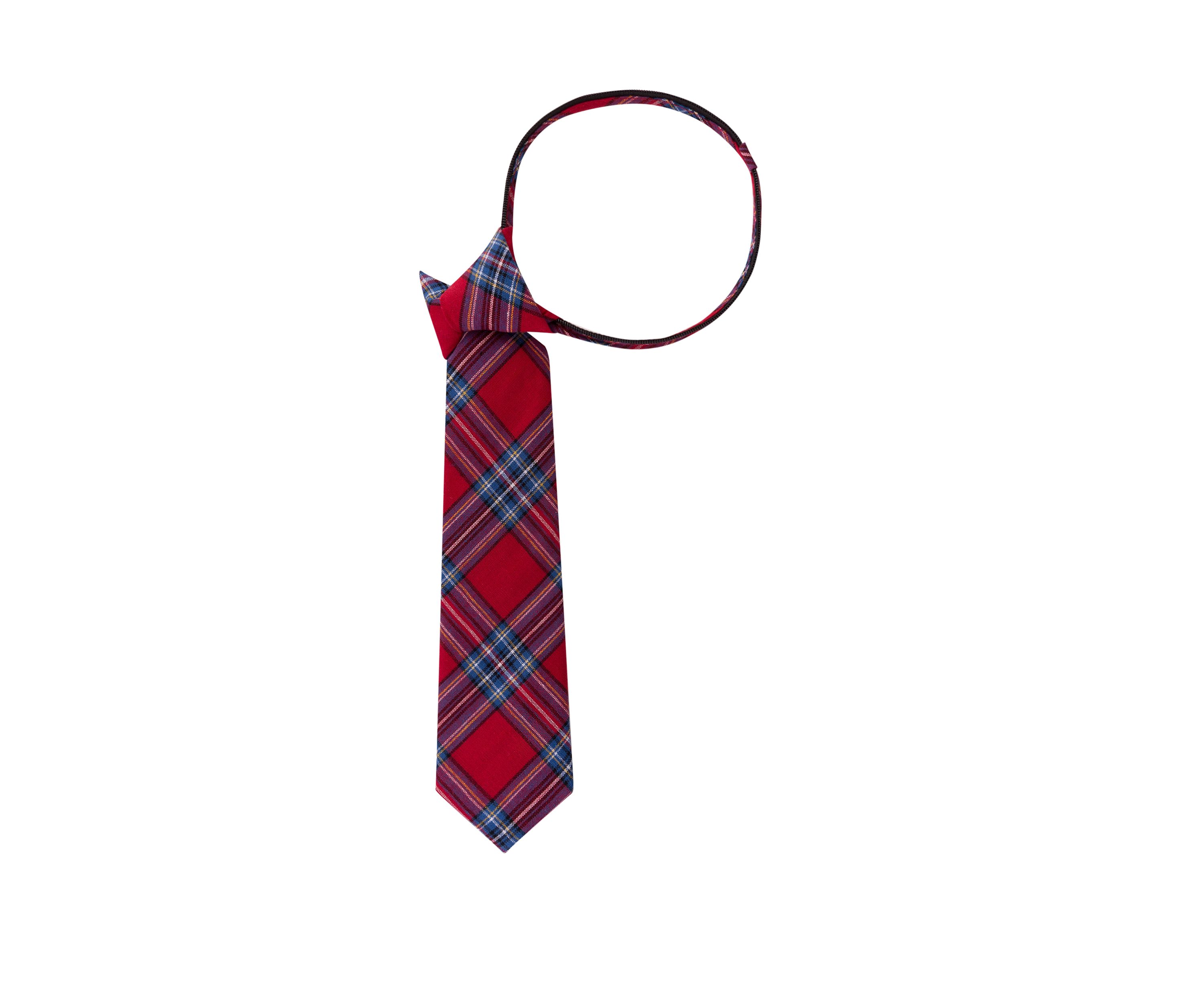 Boys Cotton Plaid Necktie