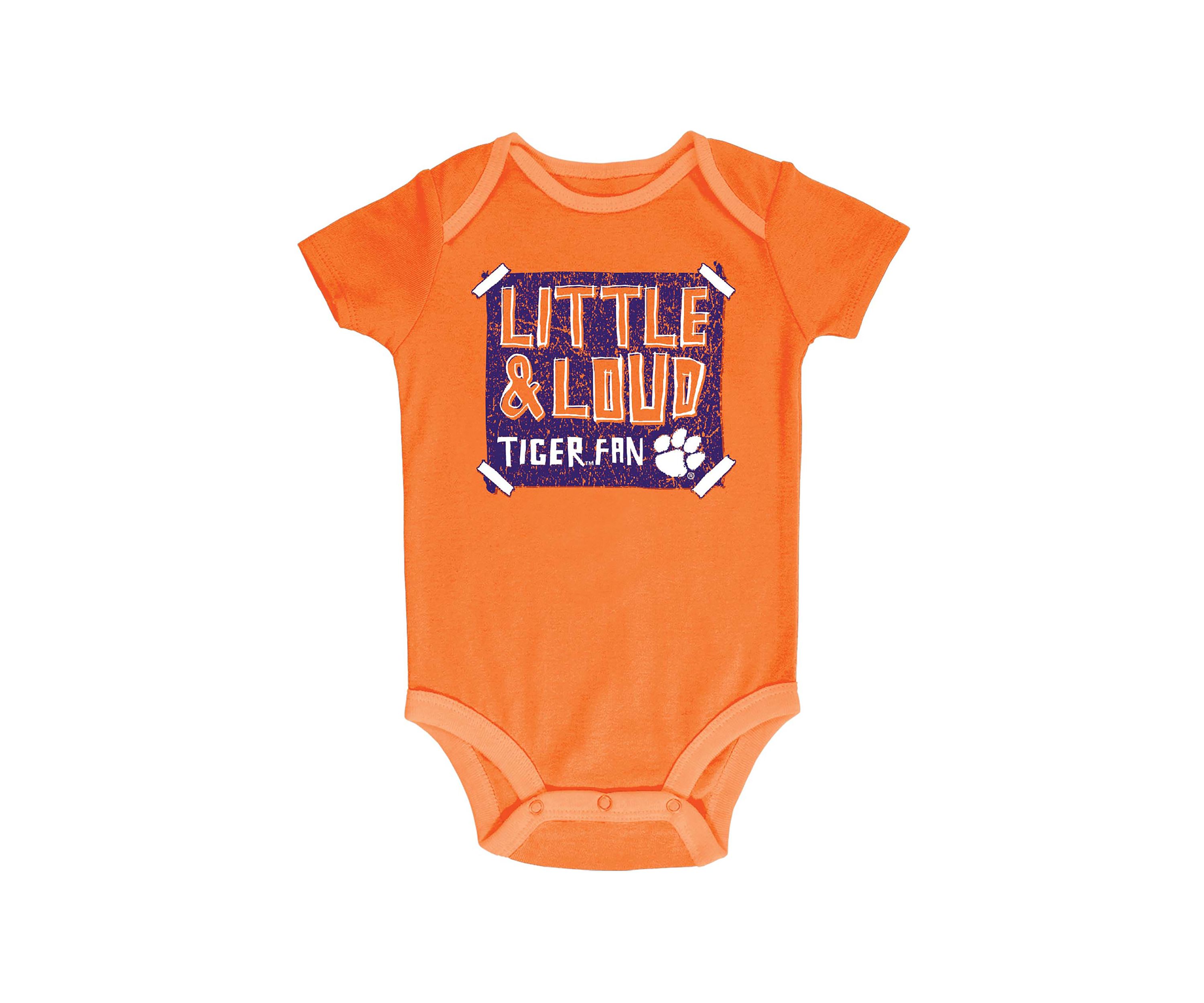 NCAA Baby Boys Clemson Tigers Orange Bodysuit Set - 3 Pack