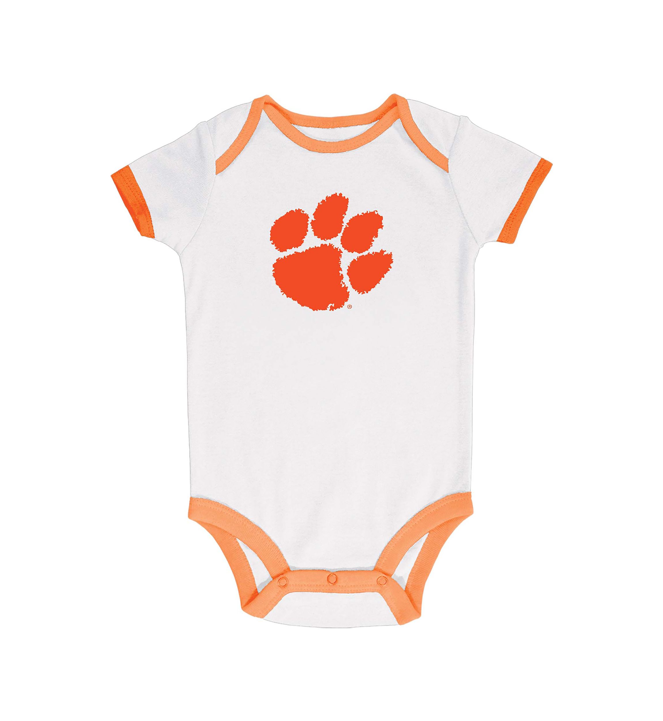 NCAA Baby Boys Clemson Tigers Orange Bodysuit Set - 3 Pack