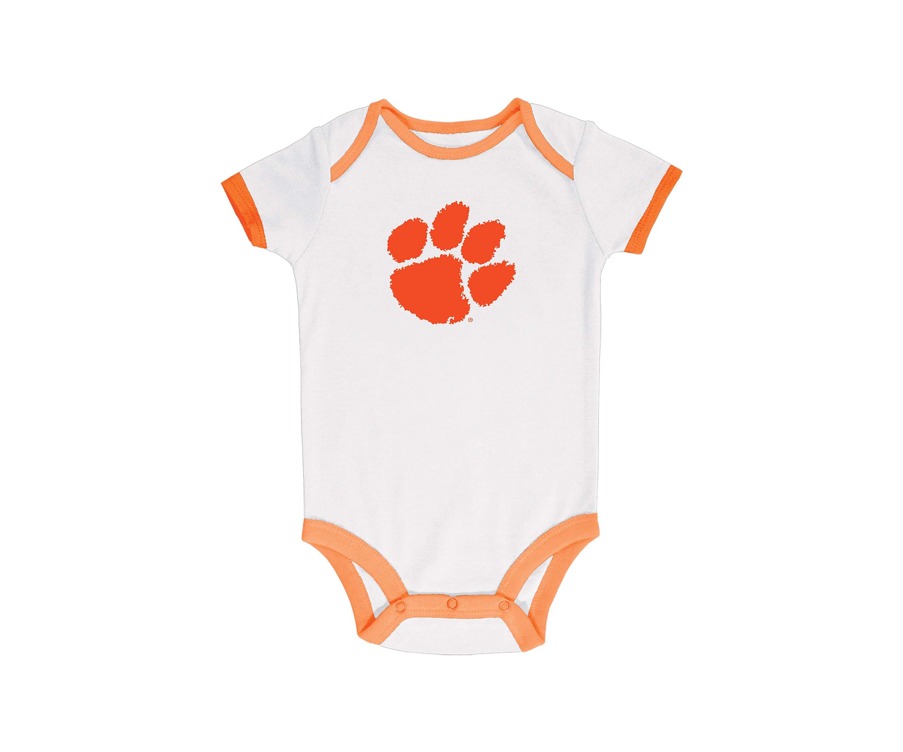 NCAA Baby Boys Clemson Tigers Orange Bodysuit Set - 3 Pack