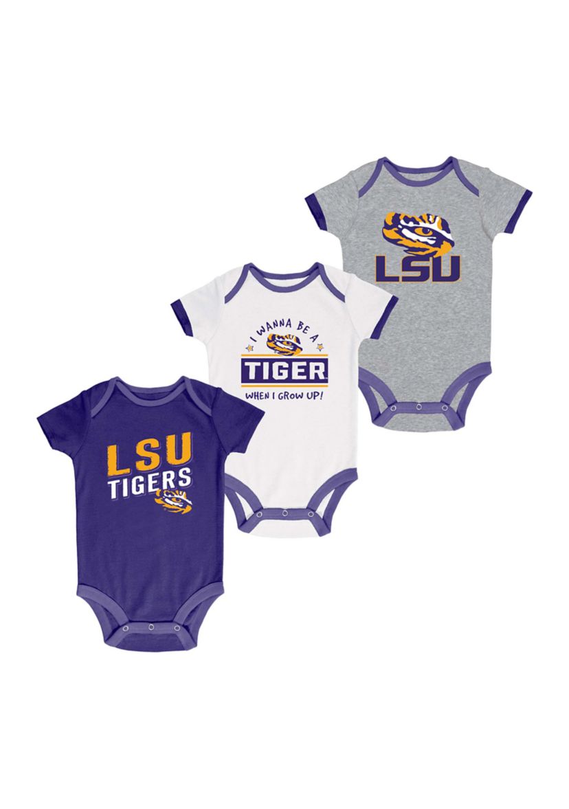 Baby Boys NCAA LSU Tigers Bodysuit Set - 3 Pack