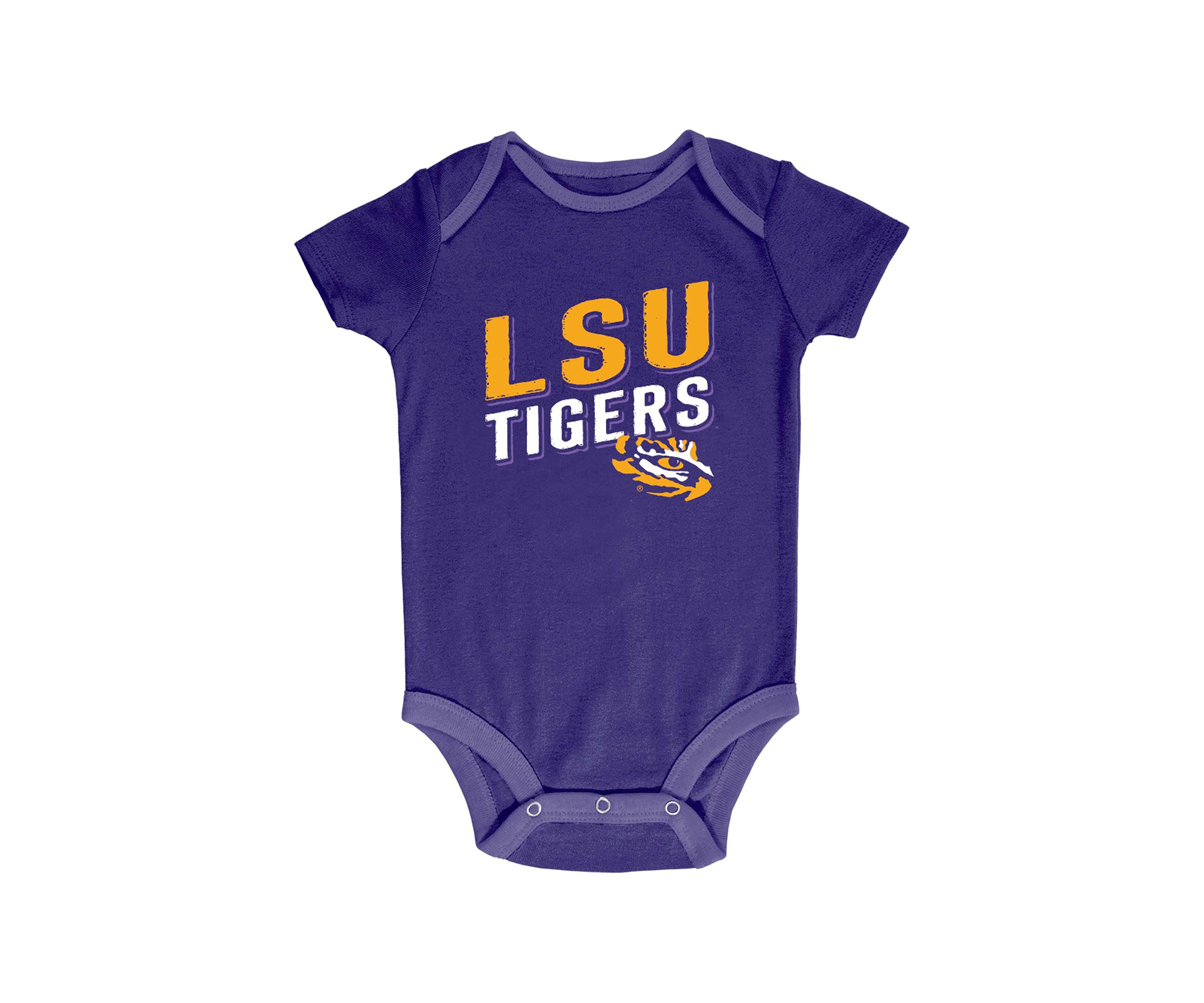Baby Boys NCAA LSU Tigers Bodysuit Set - 3 Pack