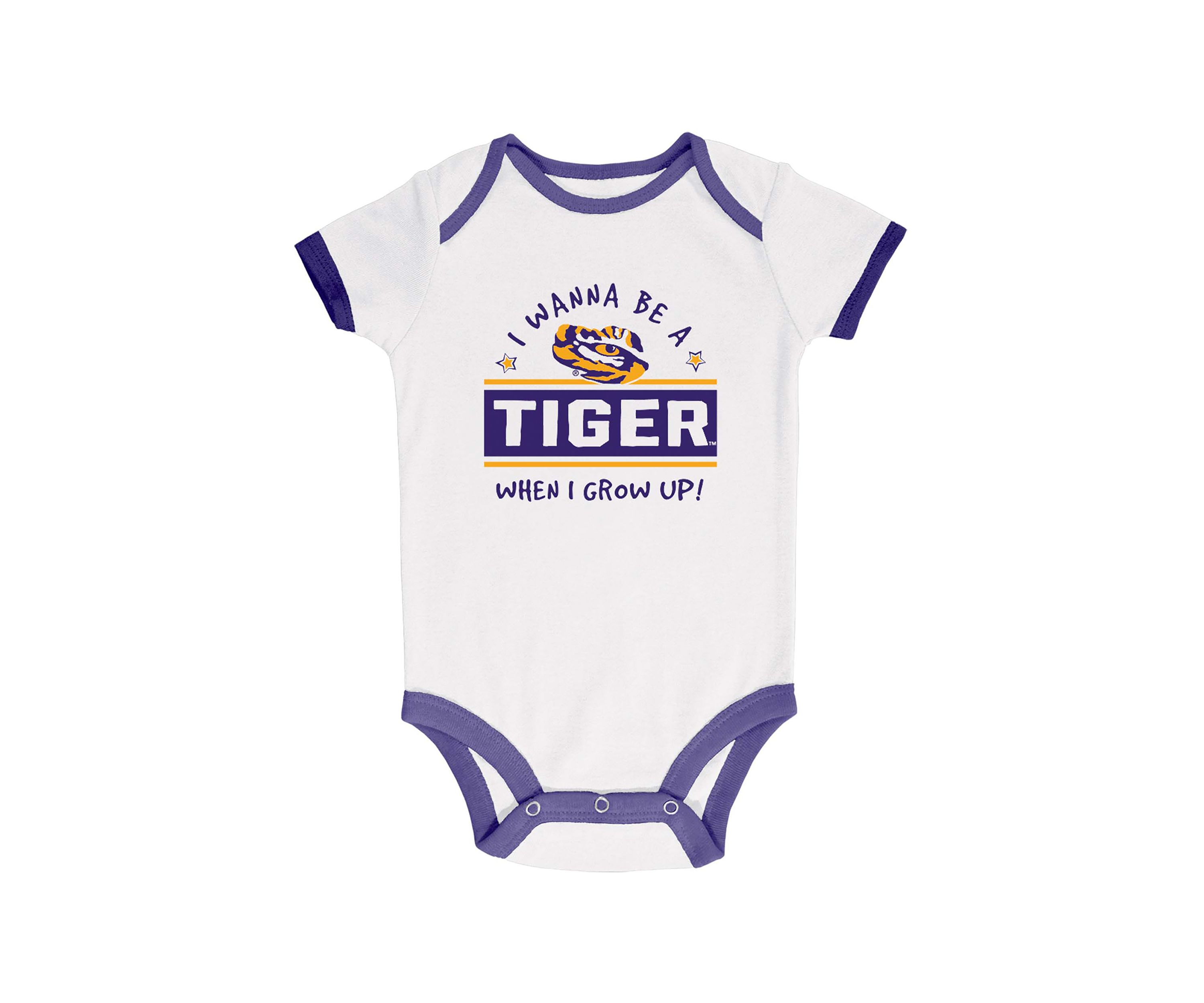 Baby Boys NCAA LSU Tigers Bodysuit Set - 3 Pack