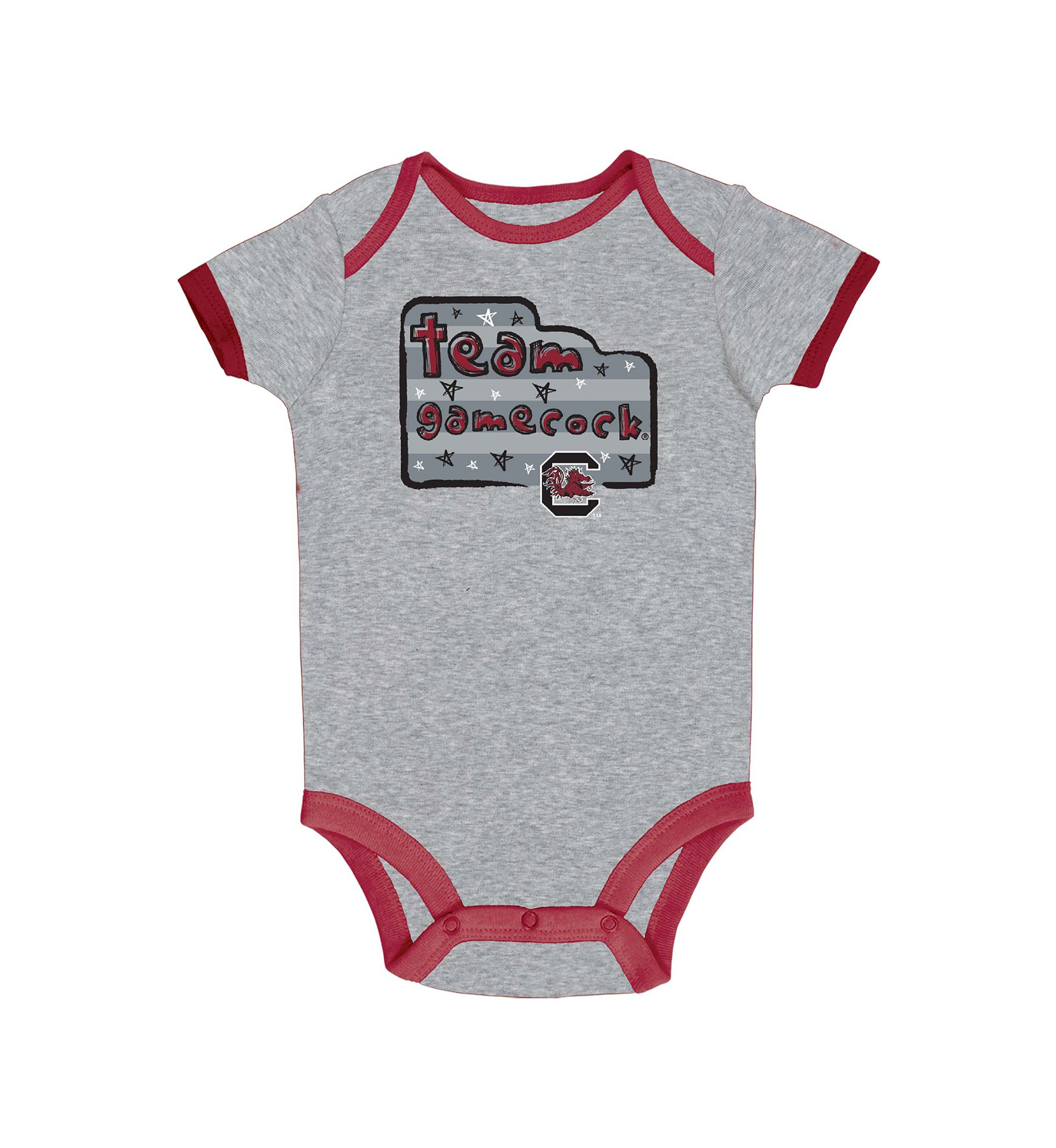 NCAA Baby Boys South Carolina Gamecocks Bodysuits - 3 Pack