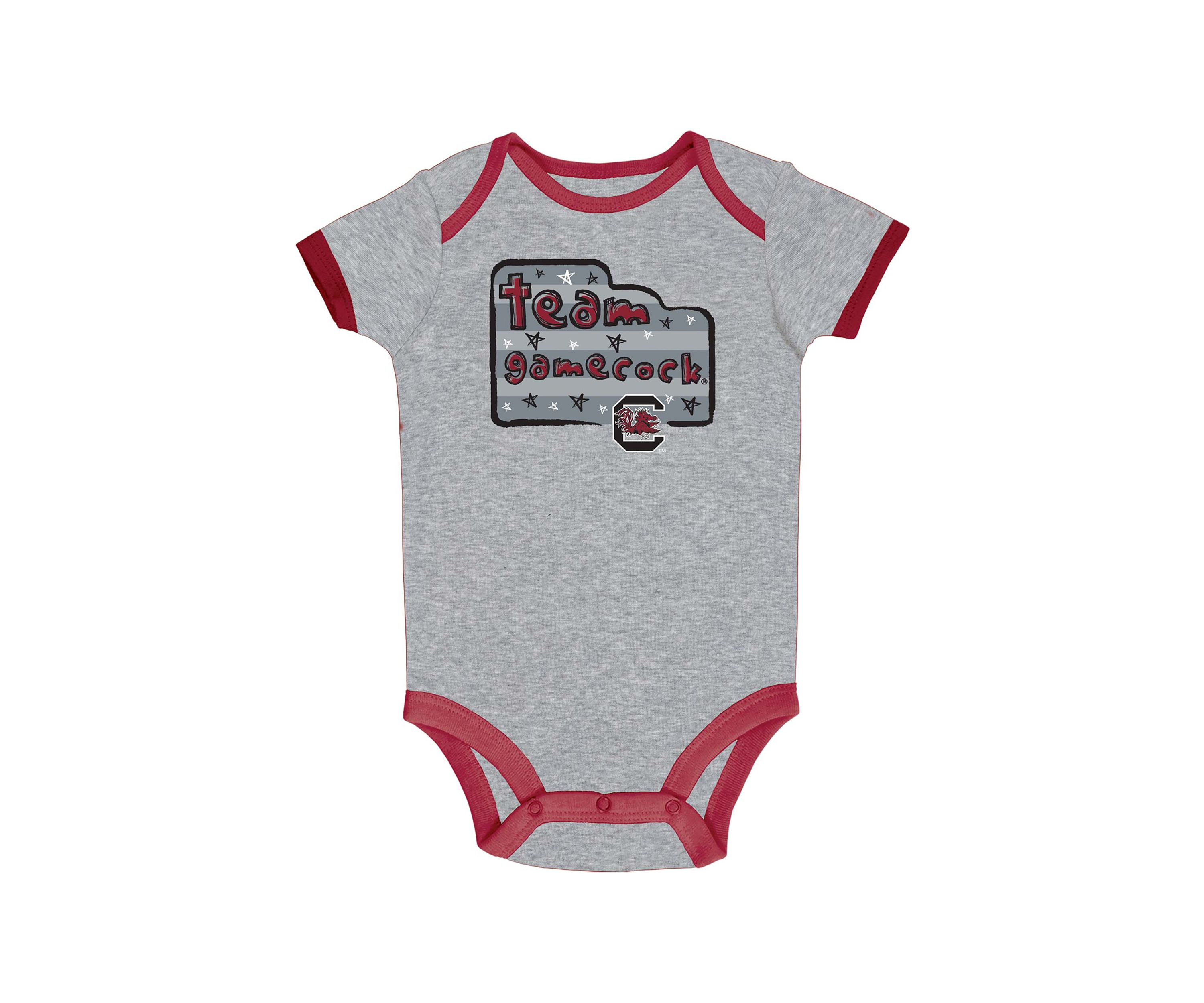 NCAA Baby Boys South Carolina Gamecocks Bodysuits - 3 Pack