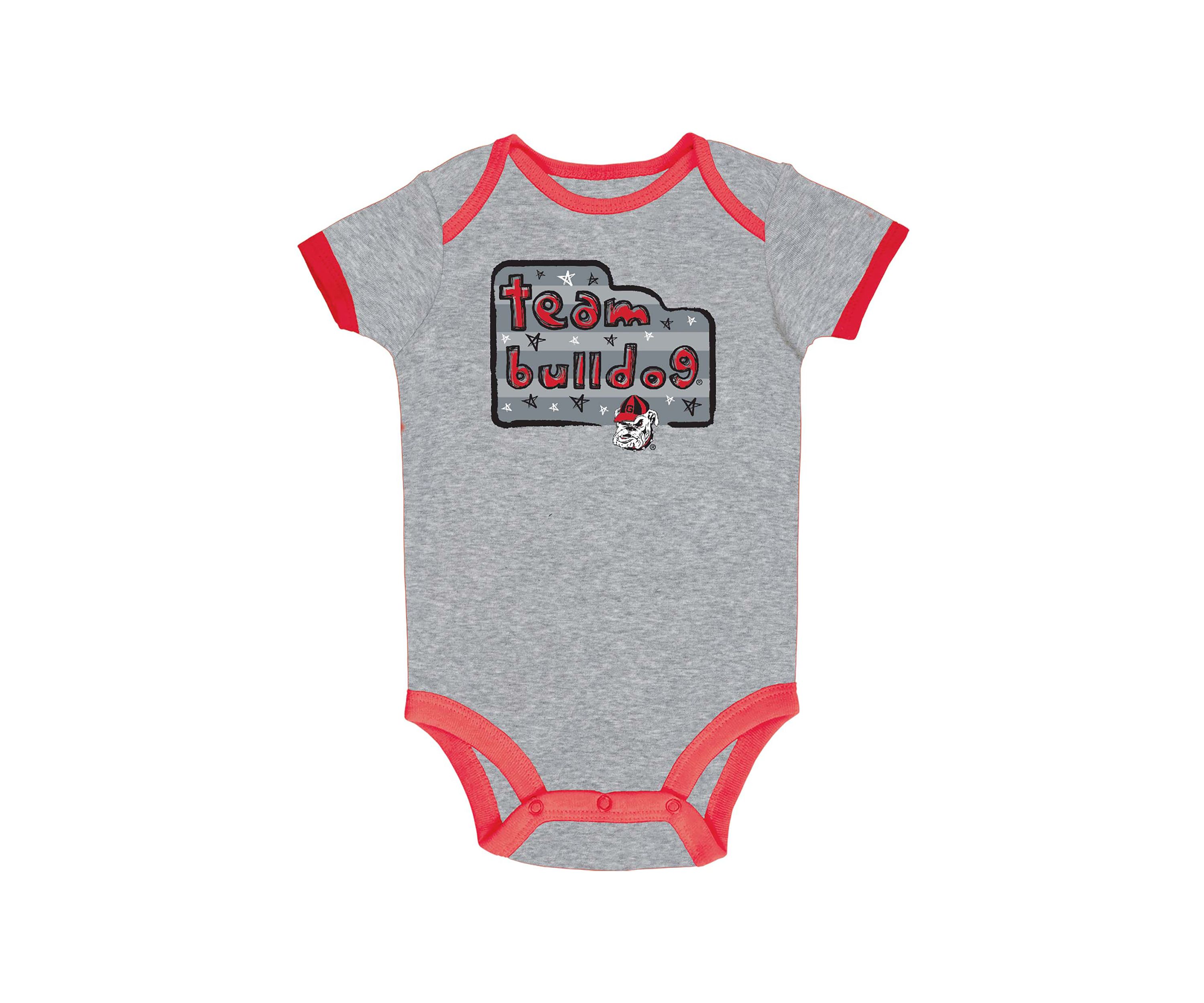 NCAA Baby Boys Georgia Bulldogs Bodysuits - 3 Pack