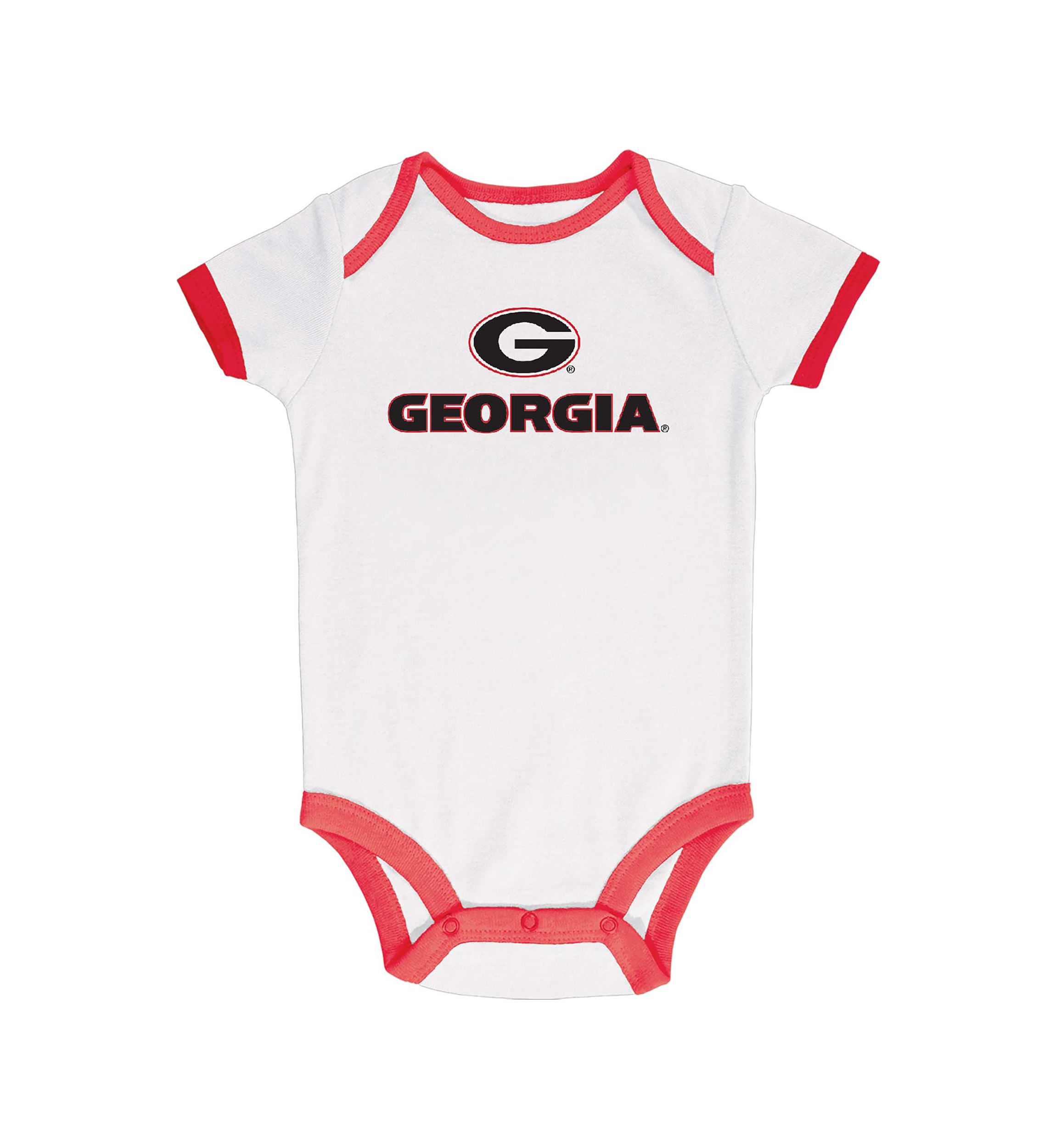 NCAA Baby Boys Georgia Bulldogs Bodysuits - 3 Pack