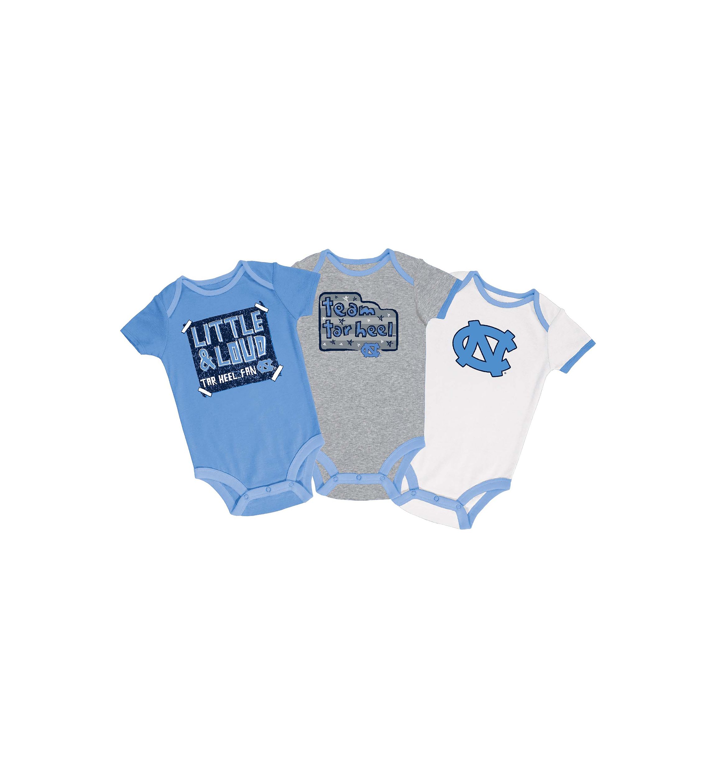 NCAA Baby Boys North Carolina Tar Heels Bodysuits - 3 Pack