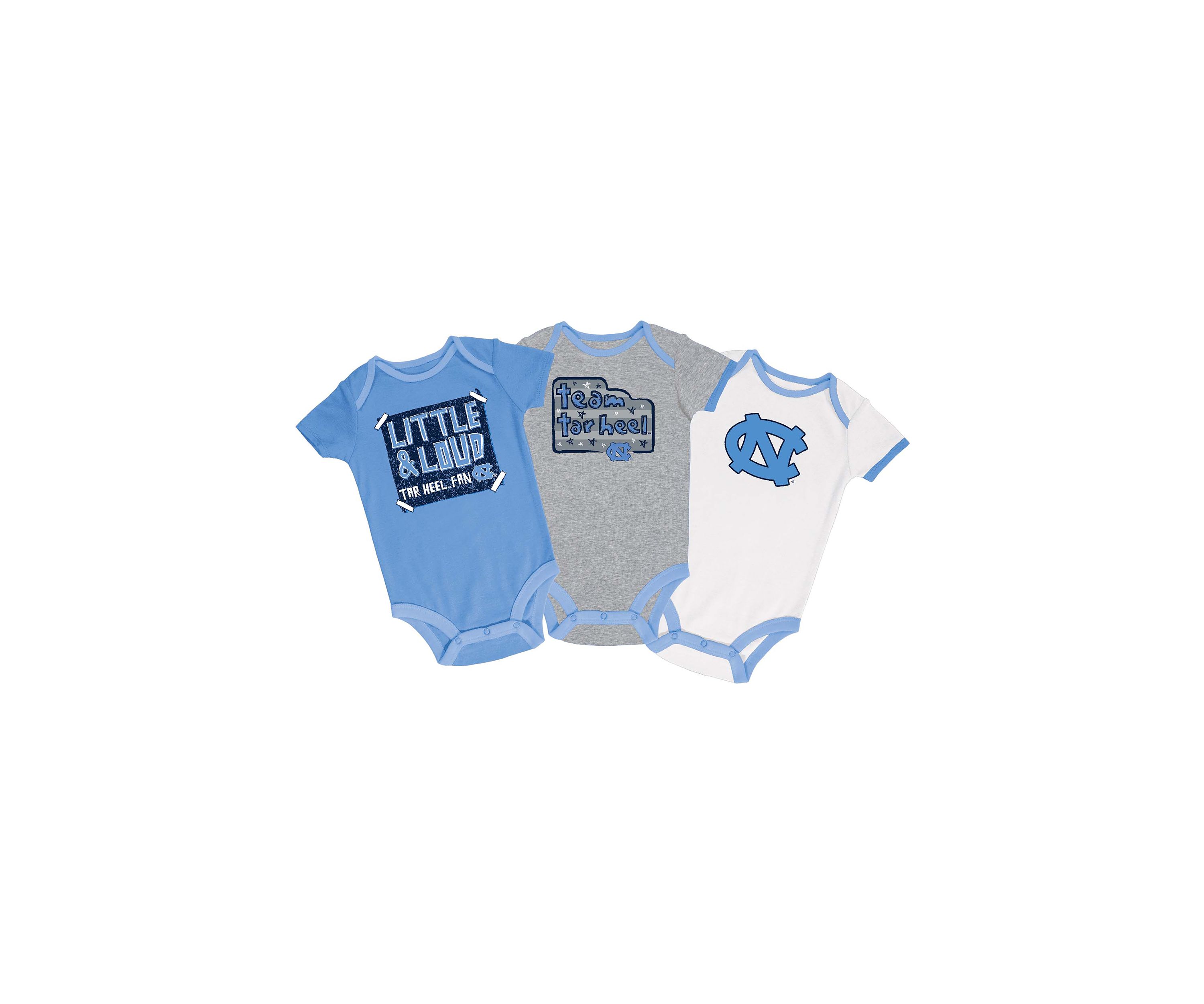 NCAA Baby Boys North Carolina Tar Heels Bodysuits - 3 Pack