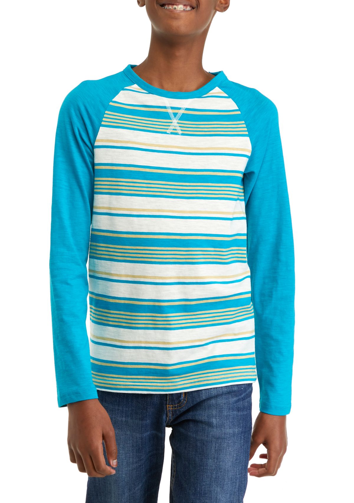 Boys 8-20 Long Sleeve Striped T-Shirt