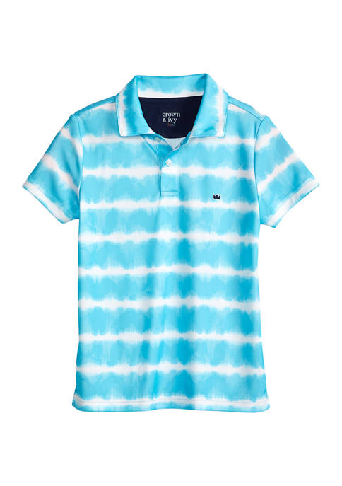 Boys 4-7 Tie Dye Stripe Polo Shirt 