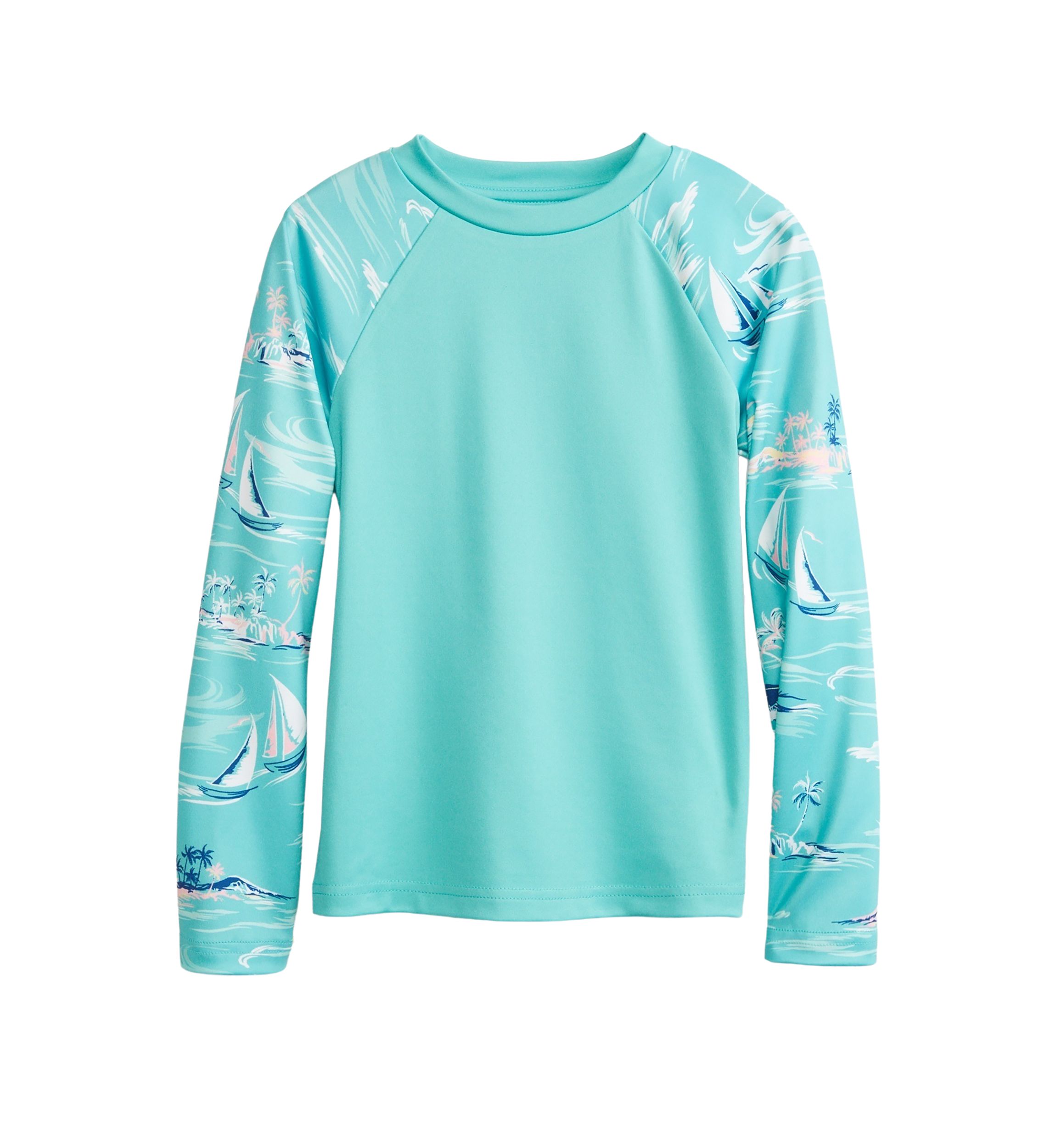 Boys 4-7 Long Sleeve Printed Swim Rash Guard