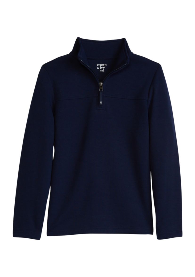 Boys 4-7 Solid Quarter Zip Pullover 