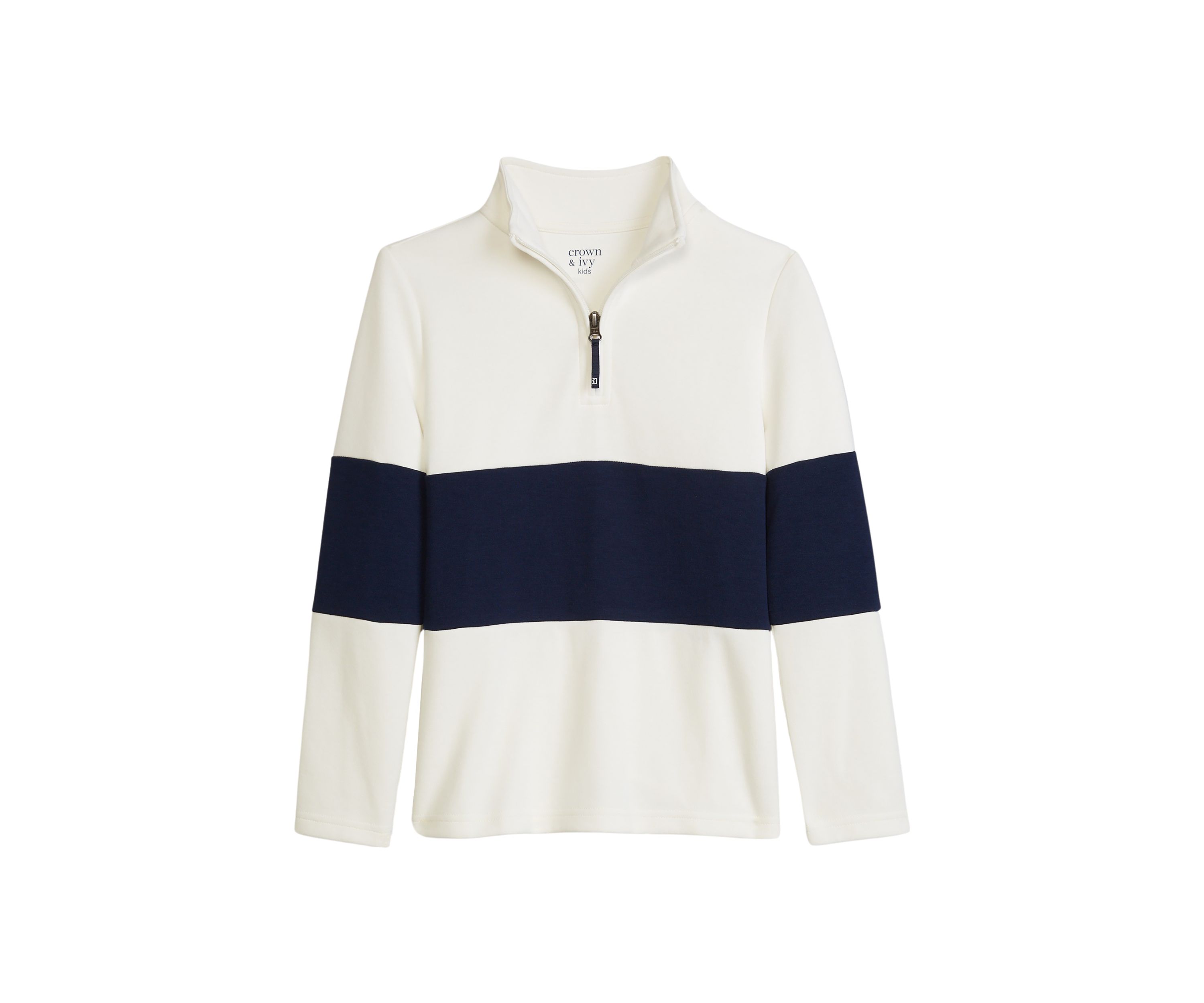 Boys 4-7 Color Blocked Quarter Zip Pullover