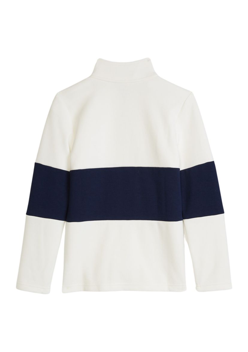 Boys 4-7 Color Blocked Quarter Zip Pullover