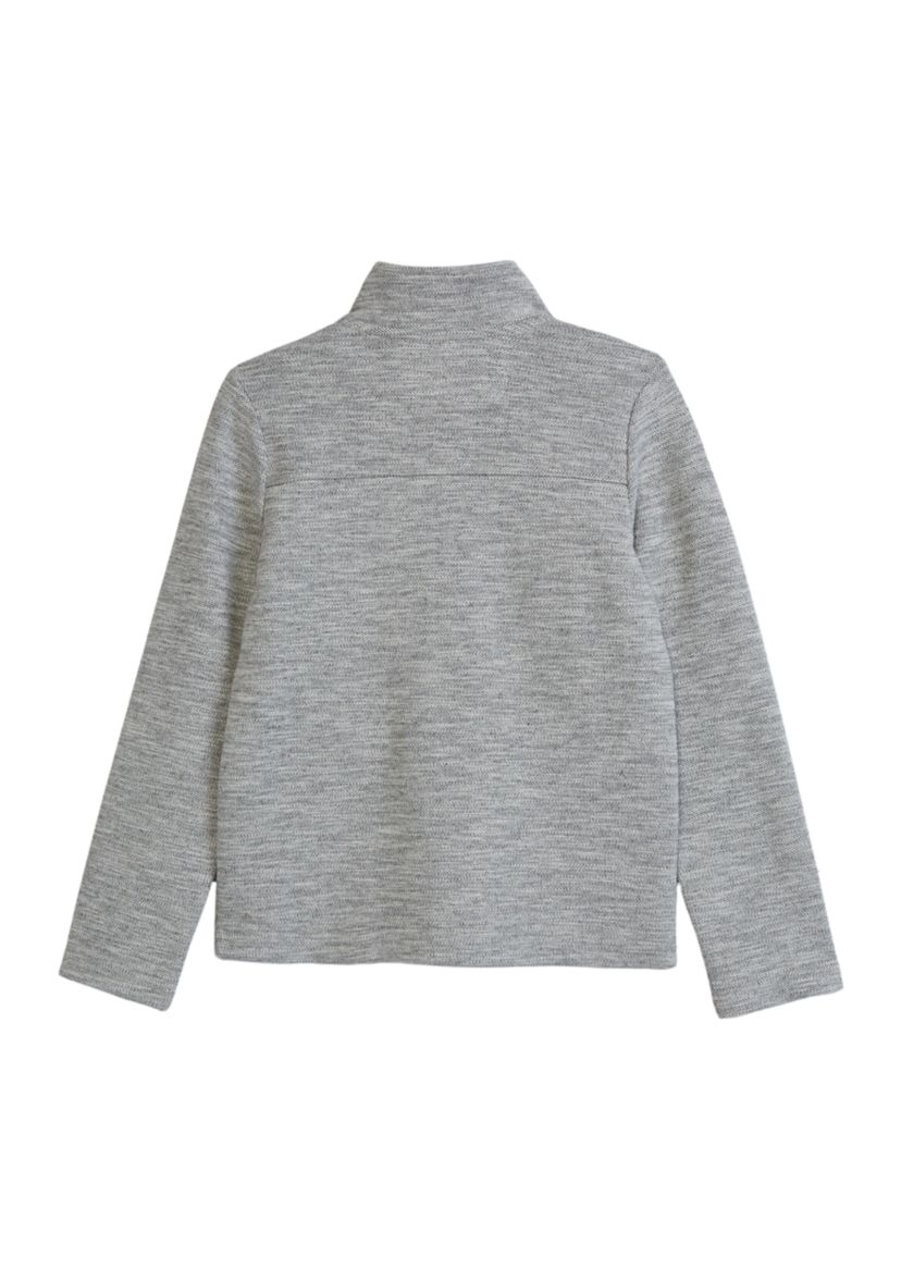 Boys 4-7 Heather Herringbone 1/4 Zip Pullover