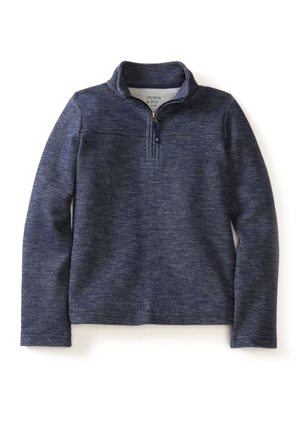 Girls 4-6x Herringbone Quarter Zip Pullover