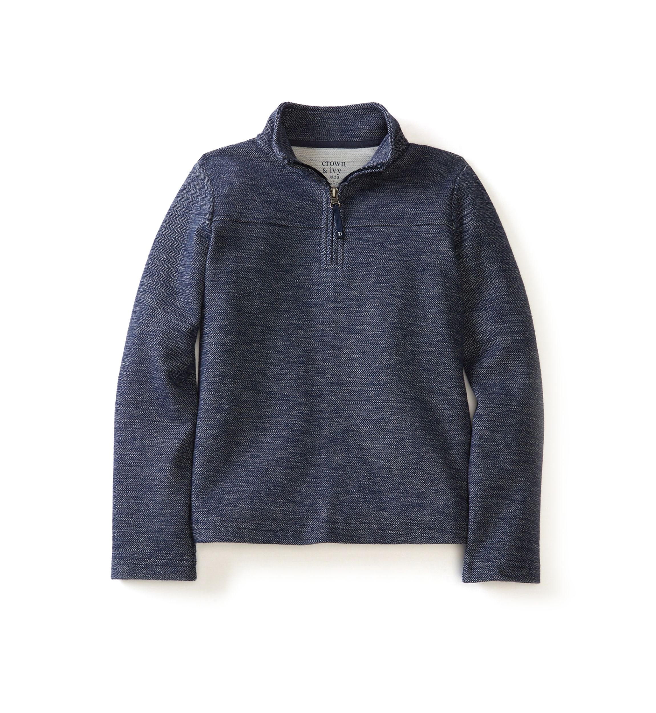 Girls 4-6x Herringbone Quarter Zip Pullover