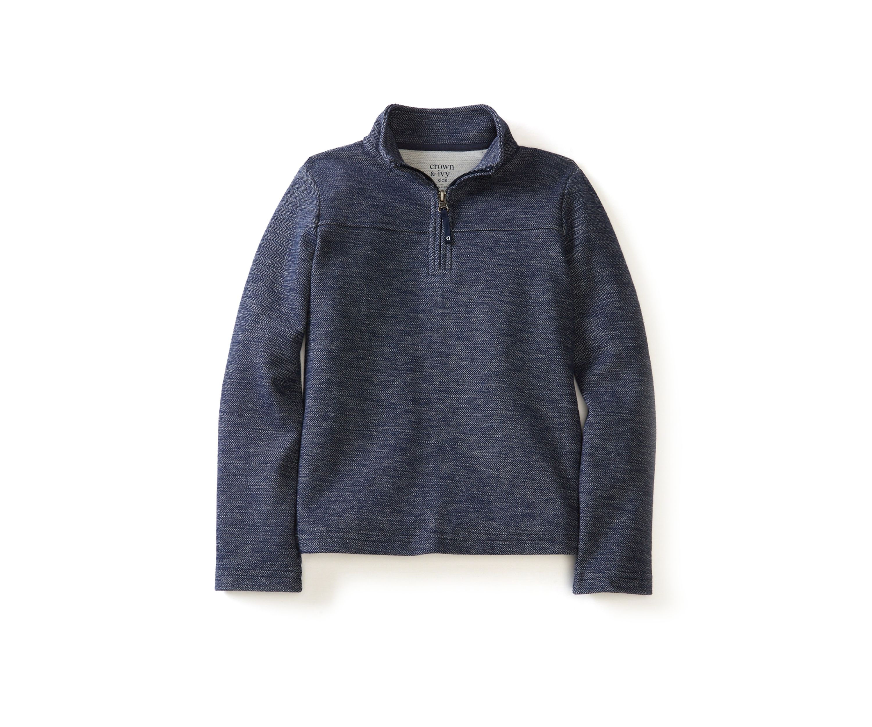Girls 4-6x Herringbone Quarter Zip Pullover