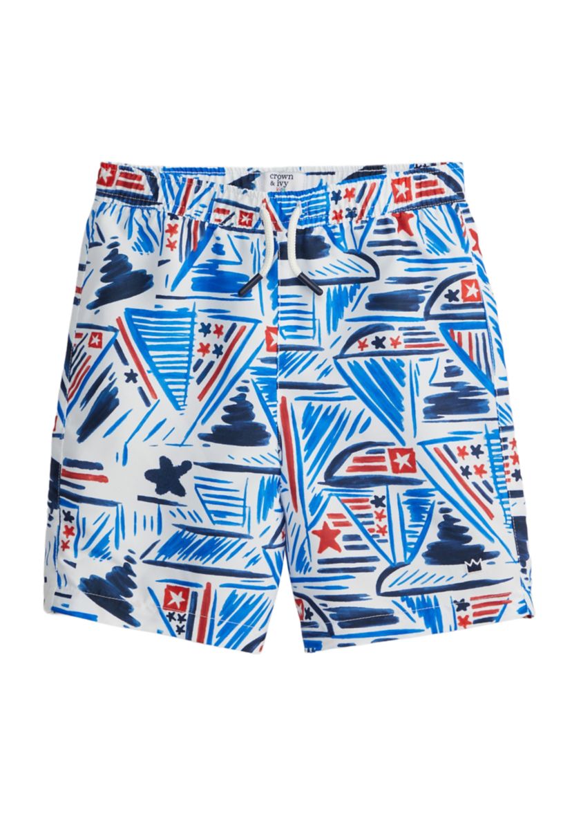 Boys 8-20 Printed Swim Trunks 