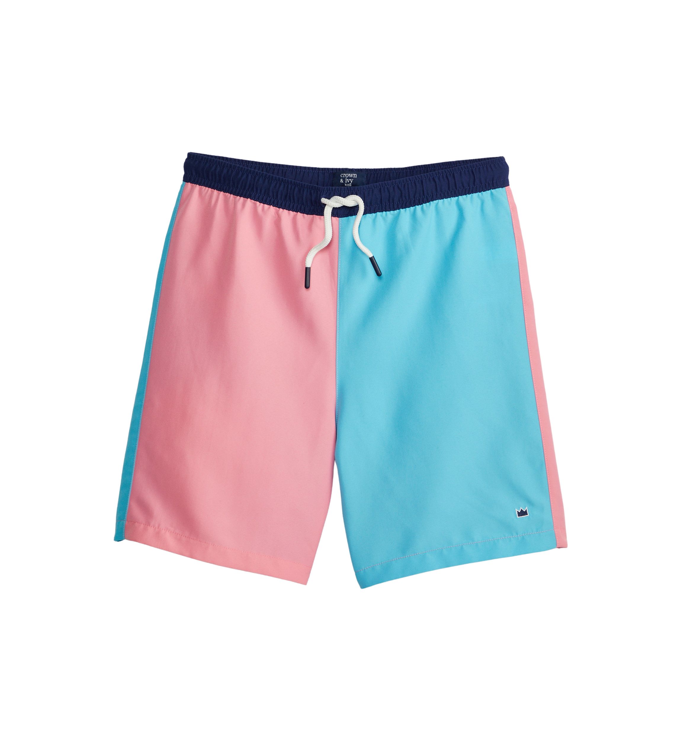 Boys 8-20 Color Block Swim Trunks 