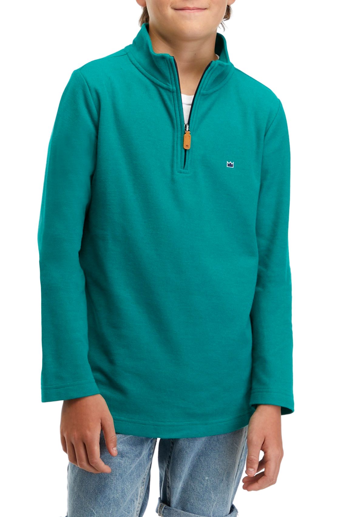 Boys 8-20 Oxford Piqué Pullover