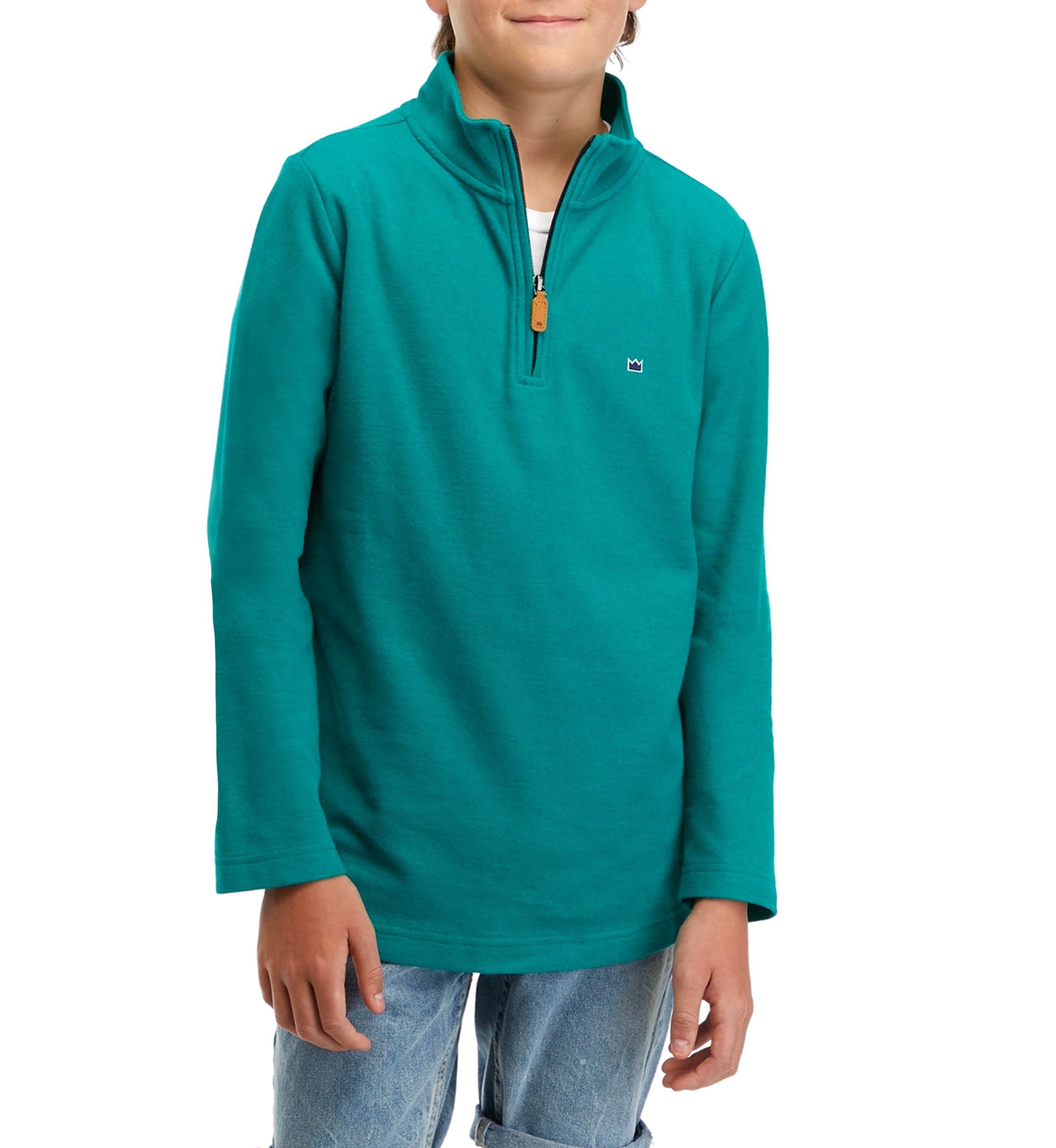 Boys 8-20 Oxford Piqué Pullover