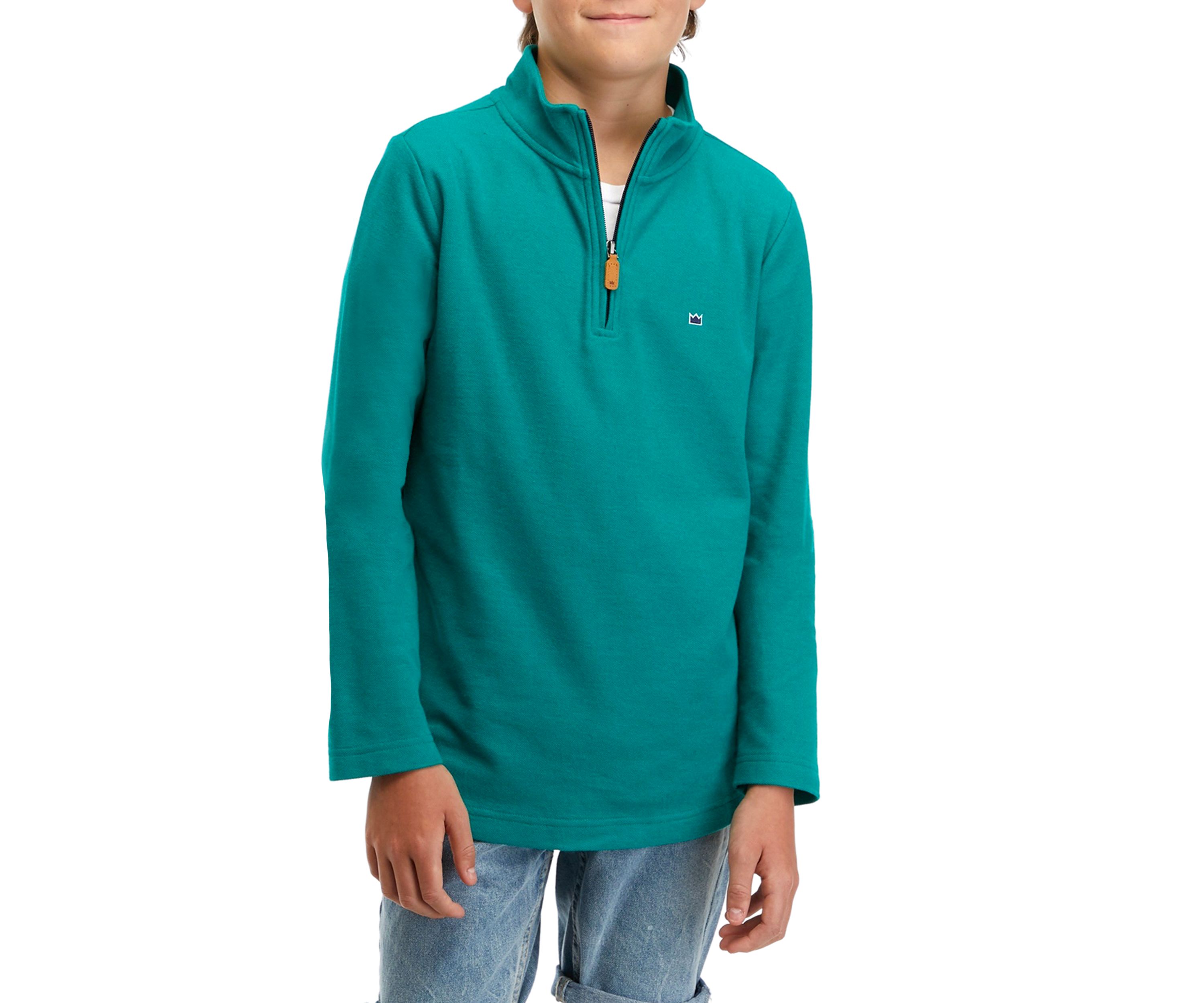 Boys 8-20 Oxford Piqué Pullover