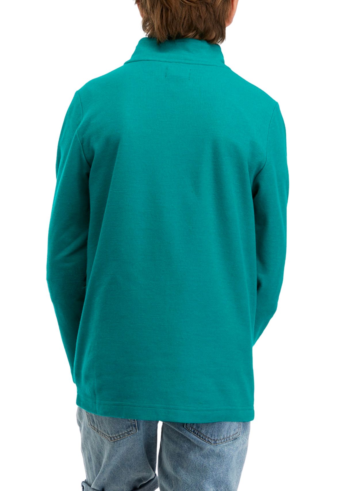 Boys 8-20 Oxford Piqué Pullover