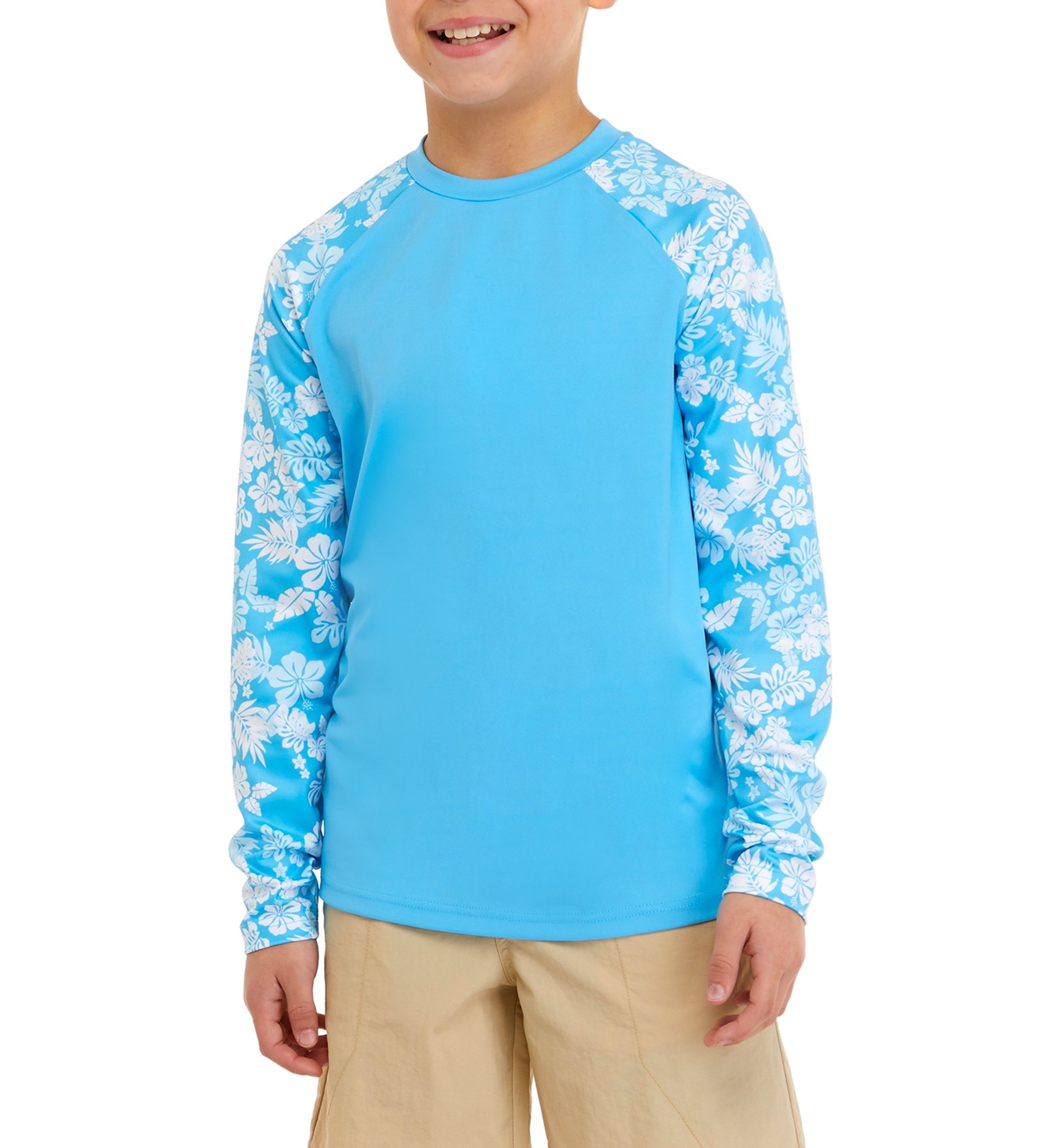Boys 8-20 Long Sleeve Printed Rash Guard