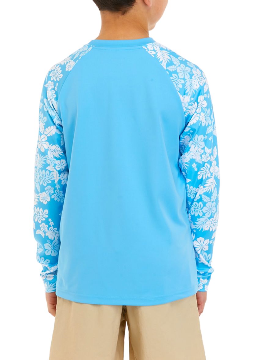 Boys 8-20 Long Sleeve Printed Rash Guard