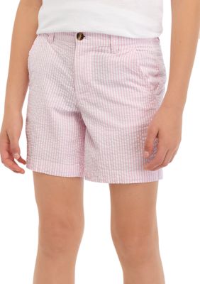 Crown & Ivy Boys 8-20 Striped Shorts, Pink, 20