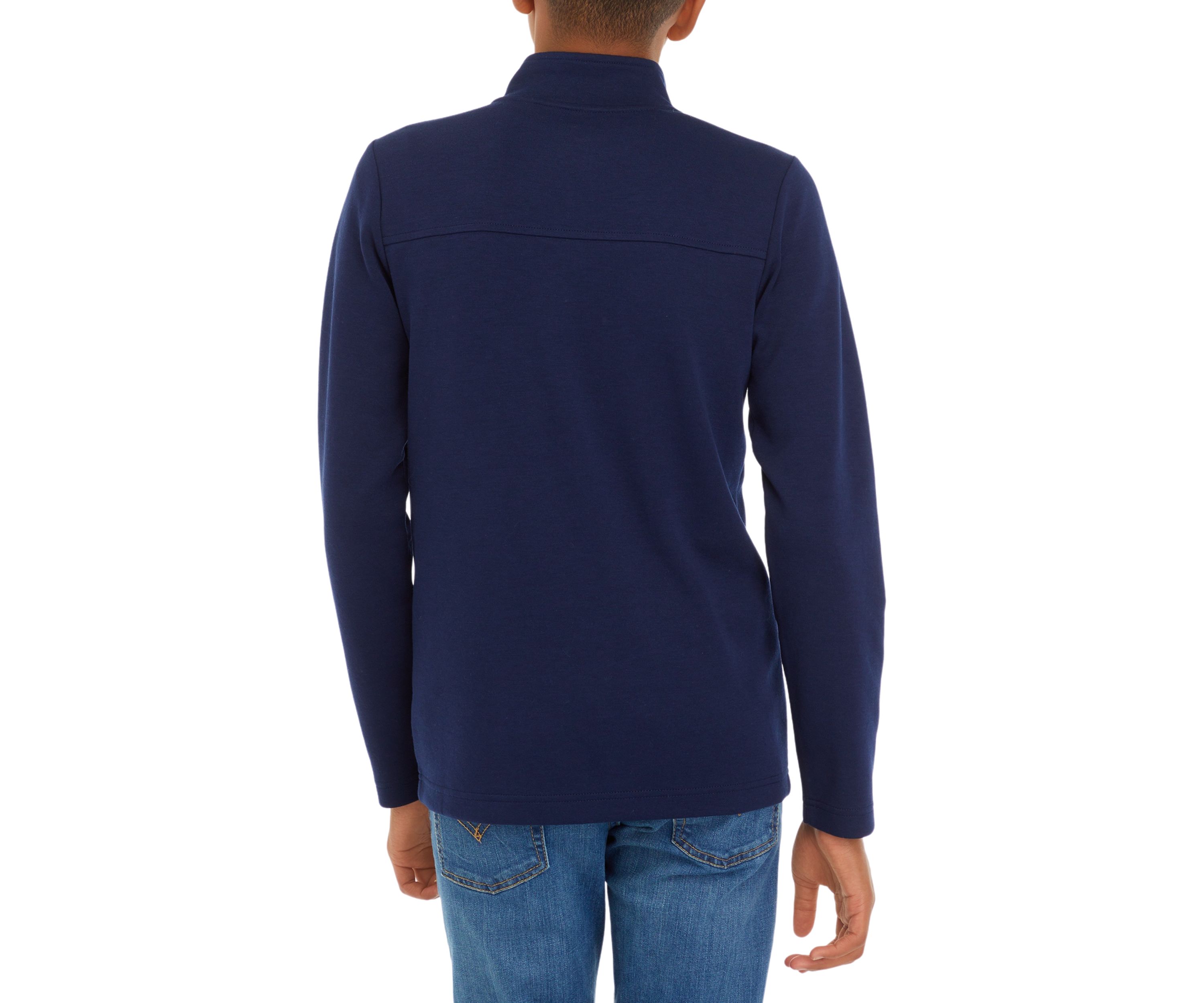 Boys 8-20 Solid 1/4 Zip Sweater
