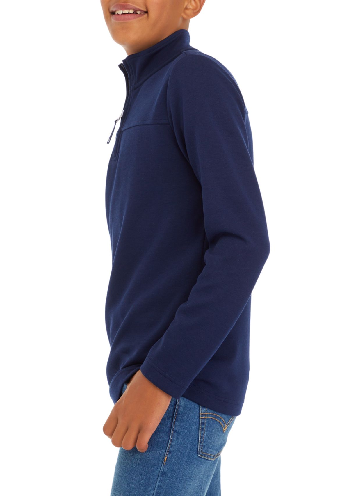 Boys 8-20 Solid 1/4 Zip Sweater