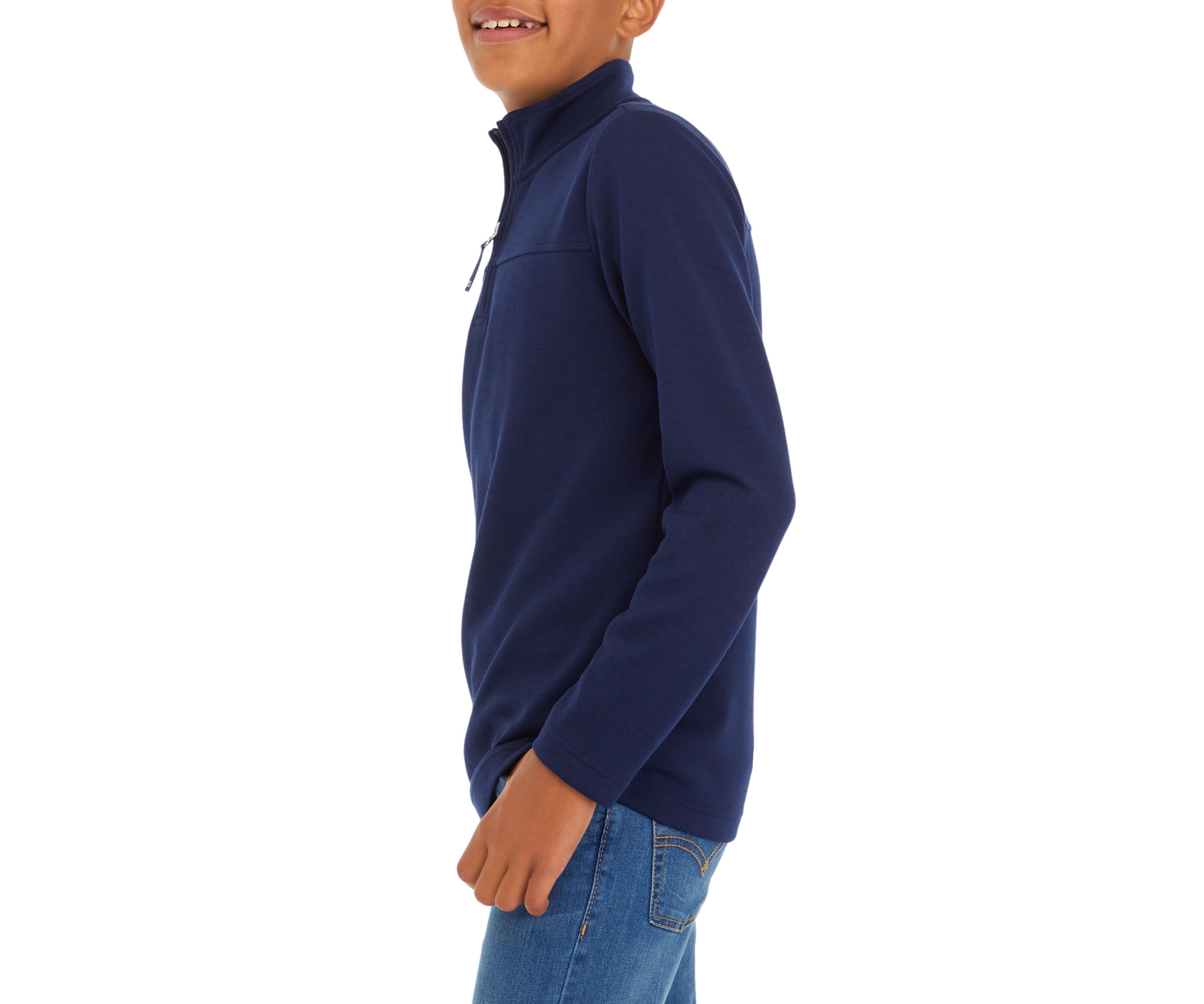 Boys 8-20 Solid 1/4 Zip Sweater