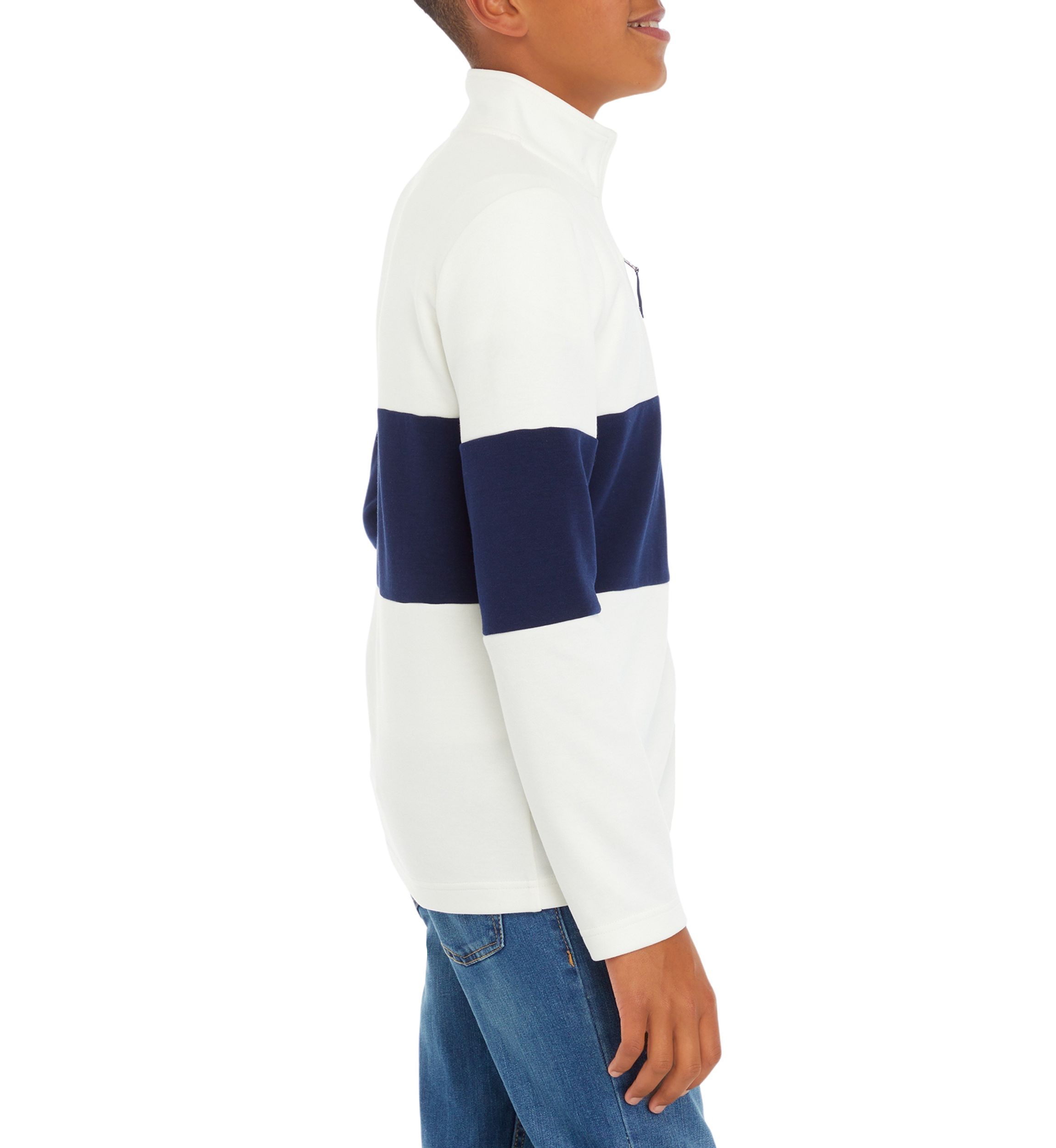 Boys 8-20 Color Blocked 1/4 Zip Sweater