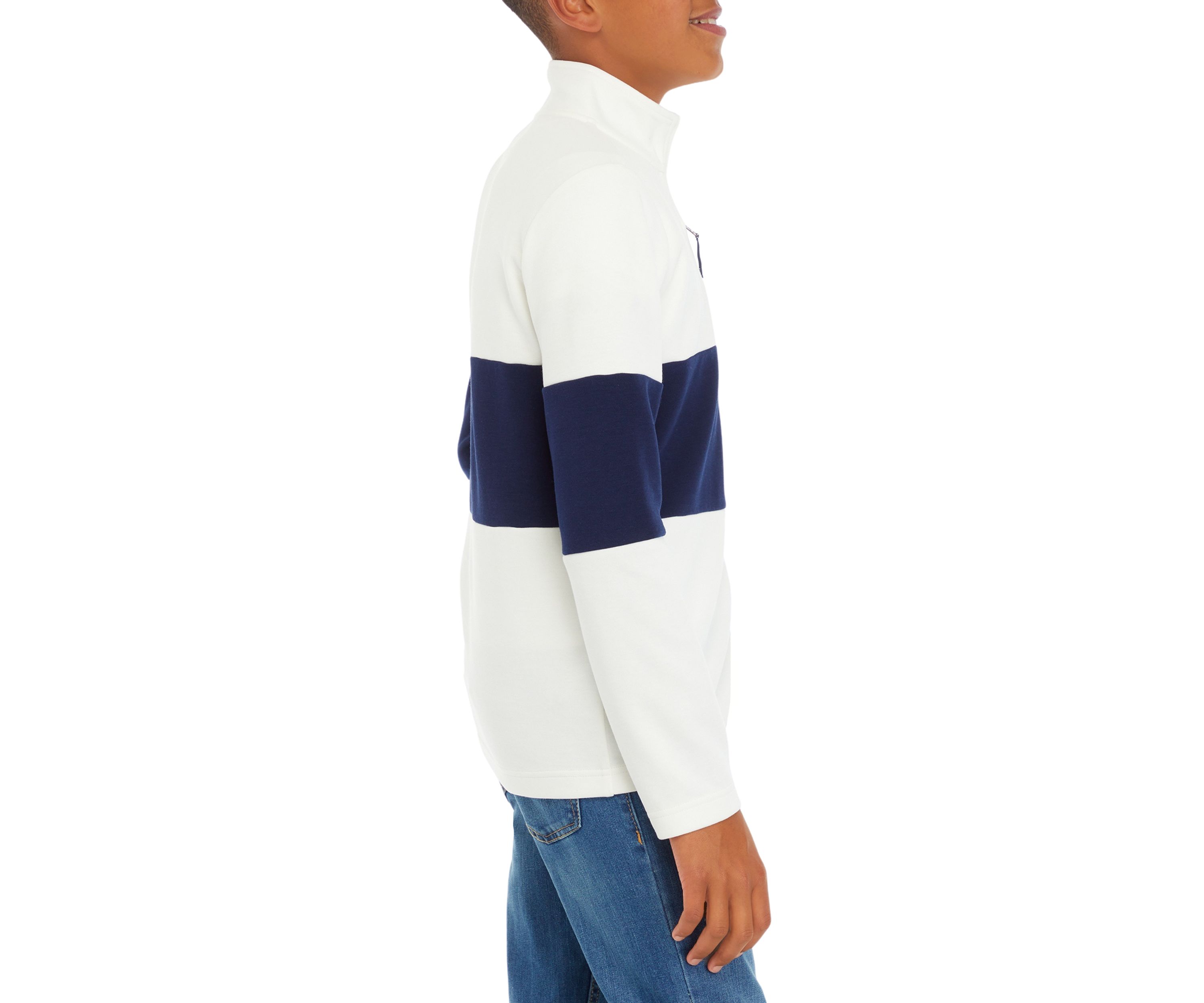 Boys 8-20 Color Blocked 1/4 Zip Sweater