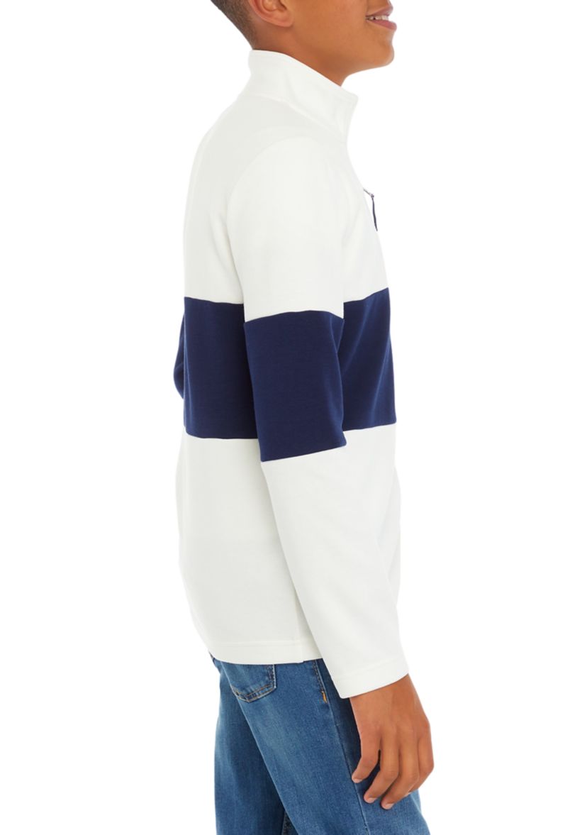 Boys 8-20 Color Blocked 1/4 Zip Sweater