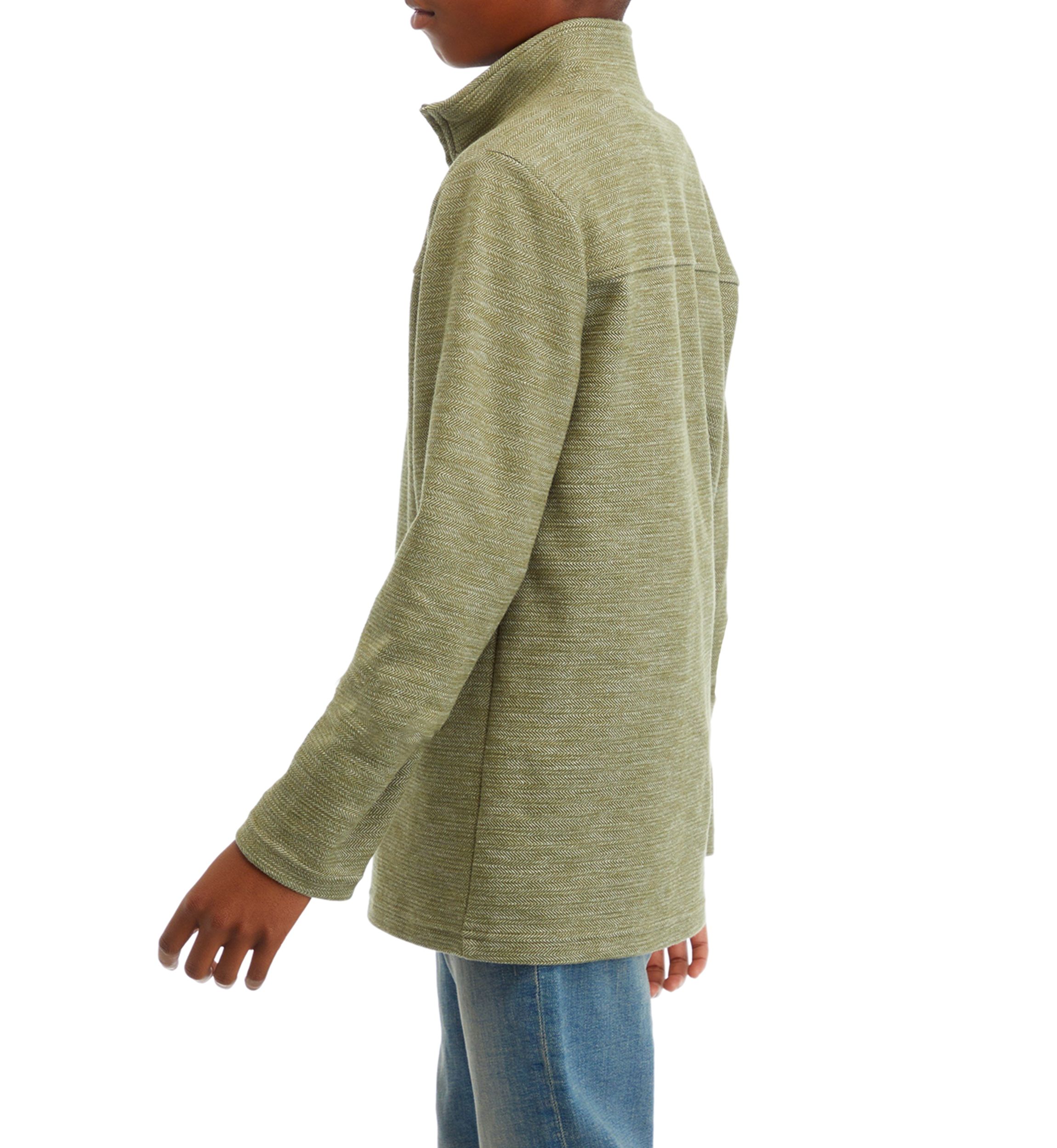 Boys 4-7 Herringbone 1/4 Zip Sweatshirt