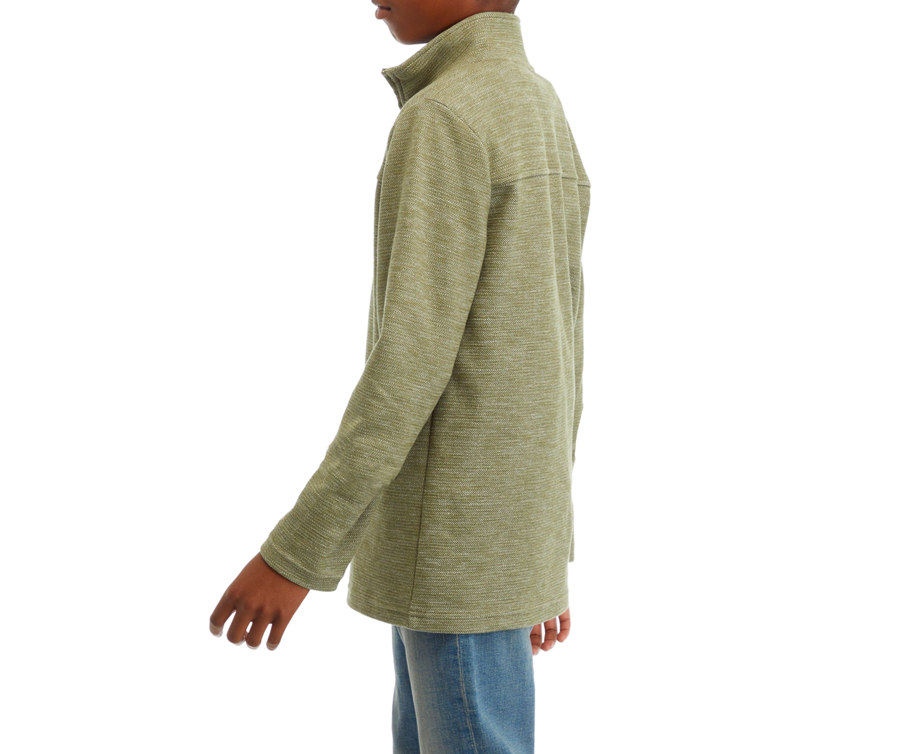 Boys 4-7 Herringbone 1/4 Zip Sweatshirt