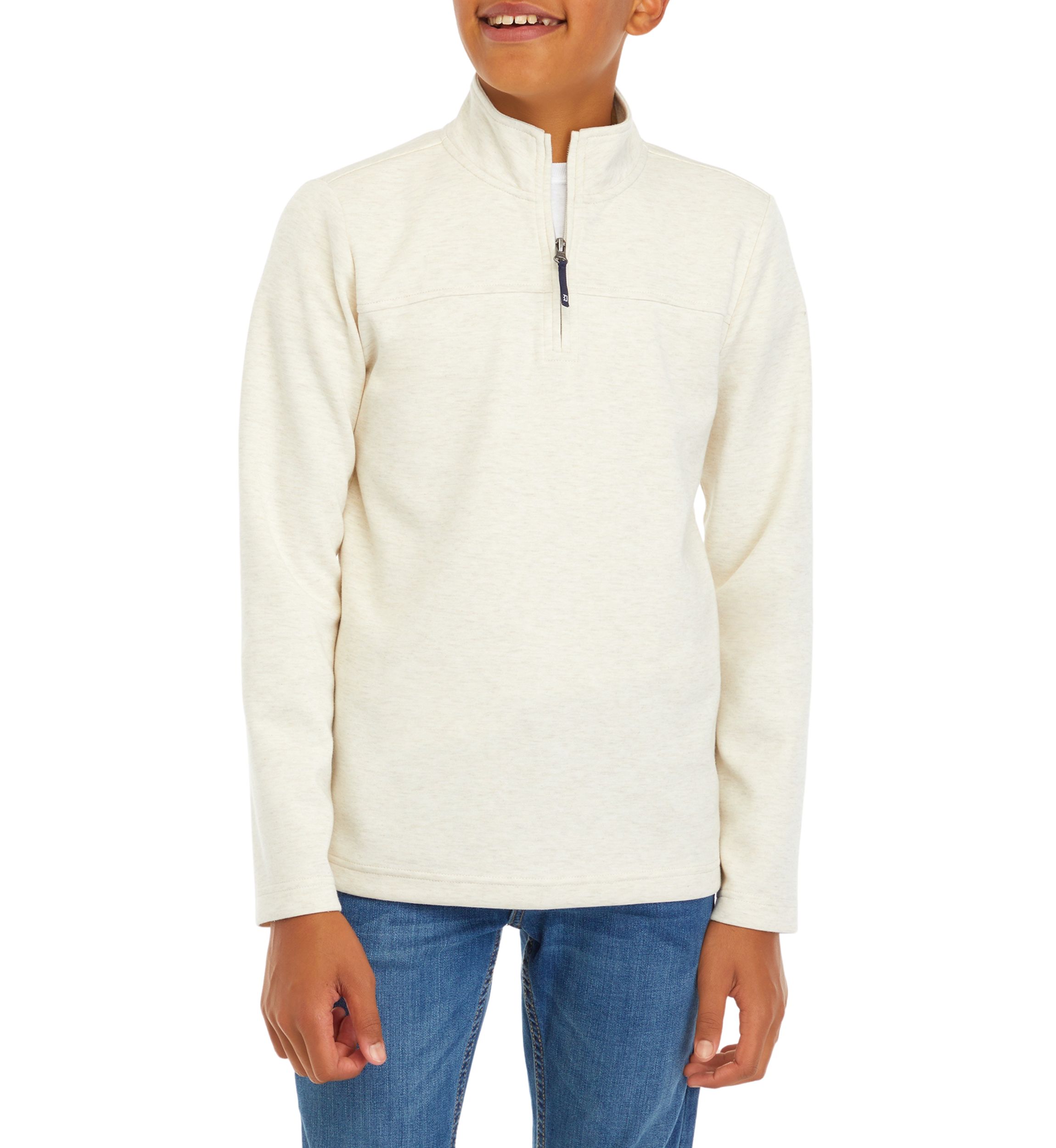 Boys 8-20 Heather 1/4 Zip Sweater