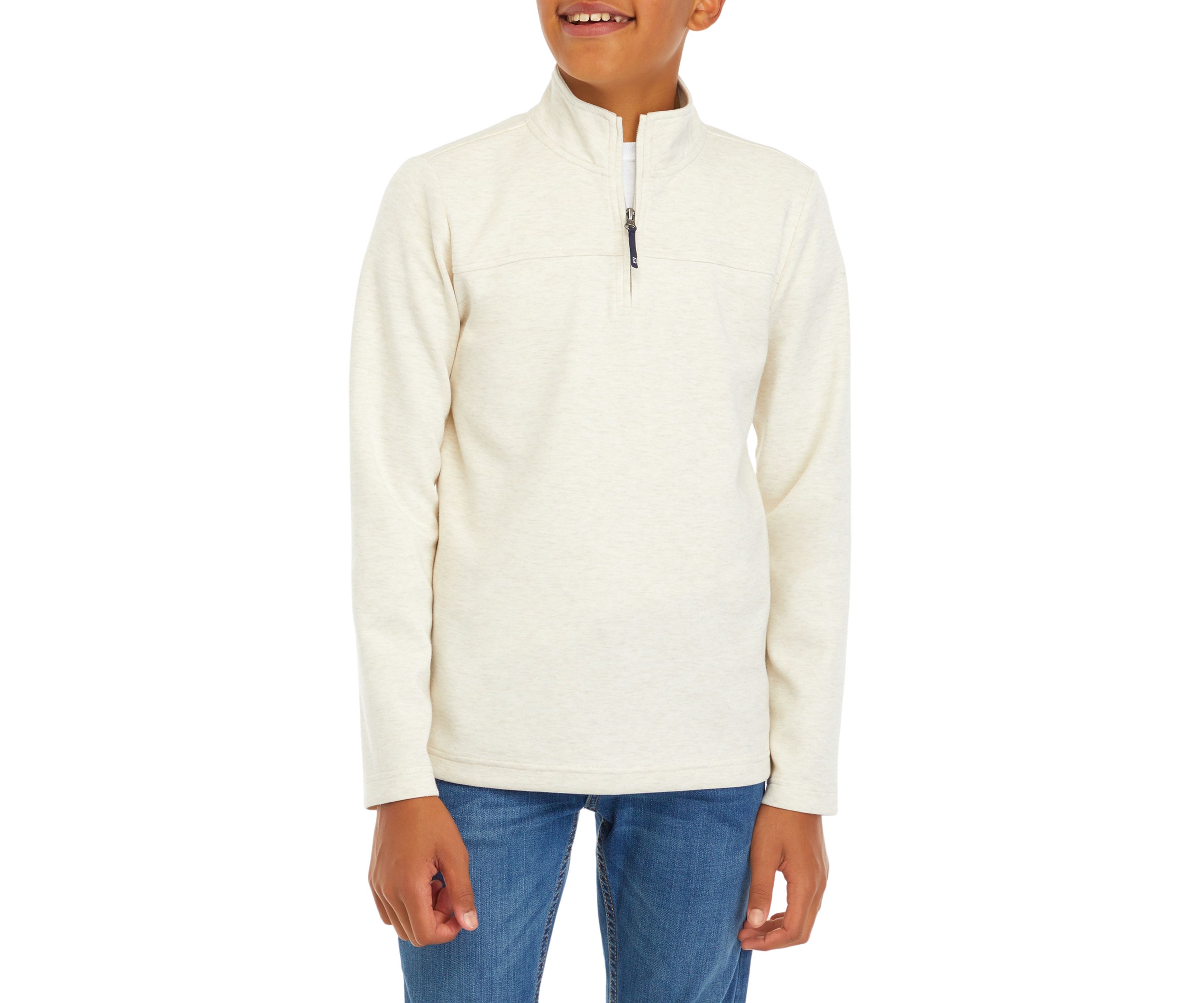 Boys 8-20 Heather 1/4 Zip Sweater