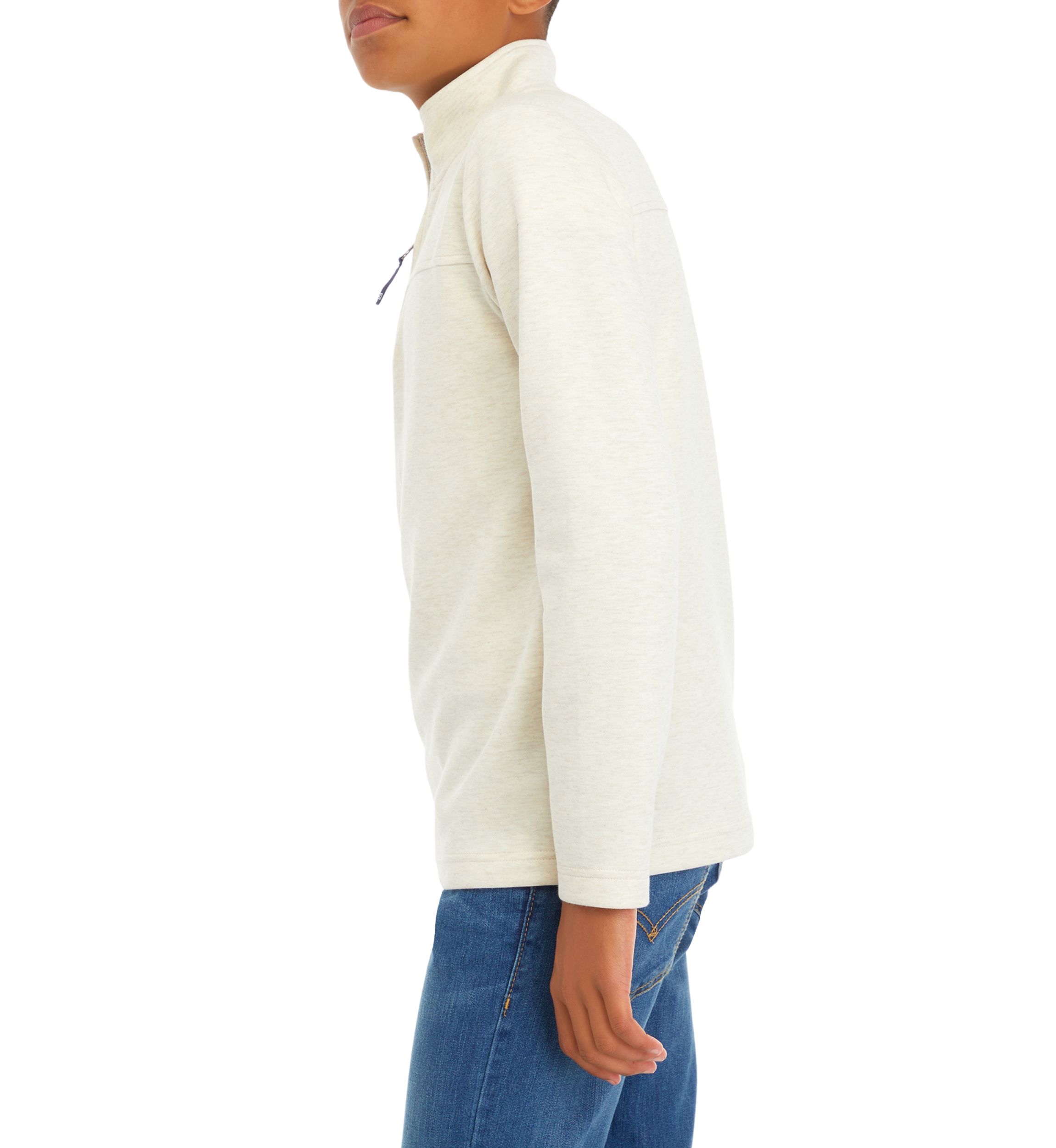 Boys 8-20 Heather 1/4 Zip Sweater