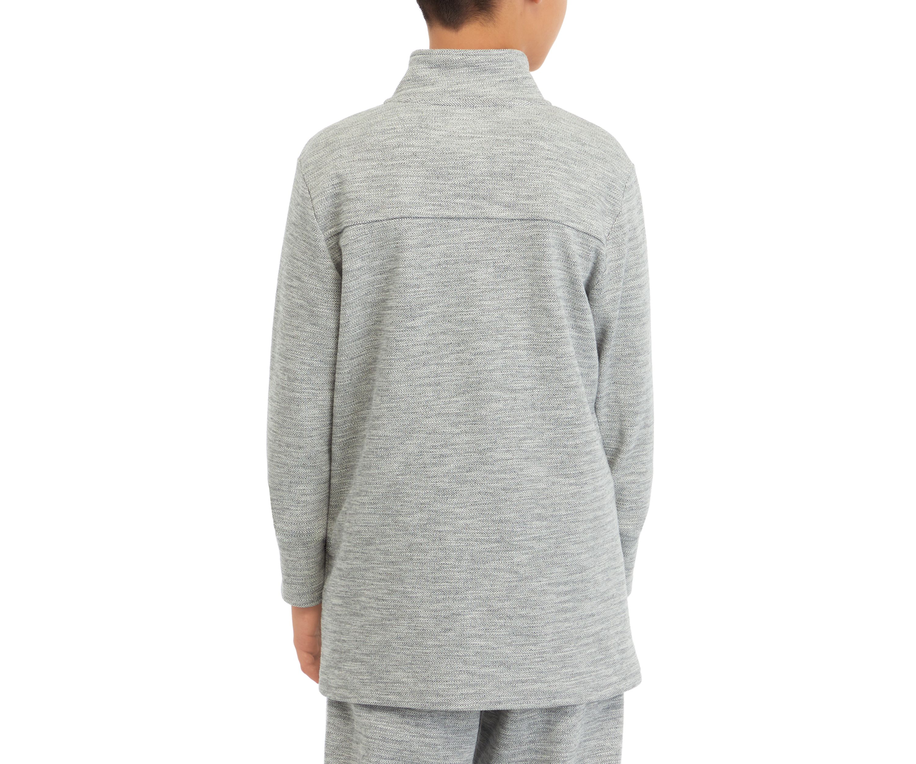 Boys 8-20 Heather Herringbone 1/4 Zip Pullover