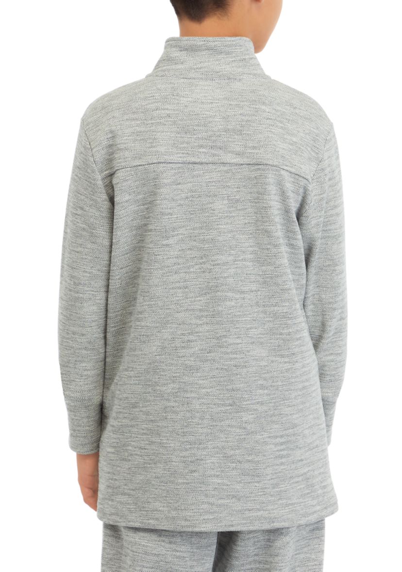 Boys 8-20 Heather Herringbone 1/4 Zip Pullover
