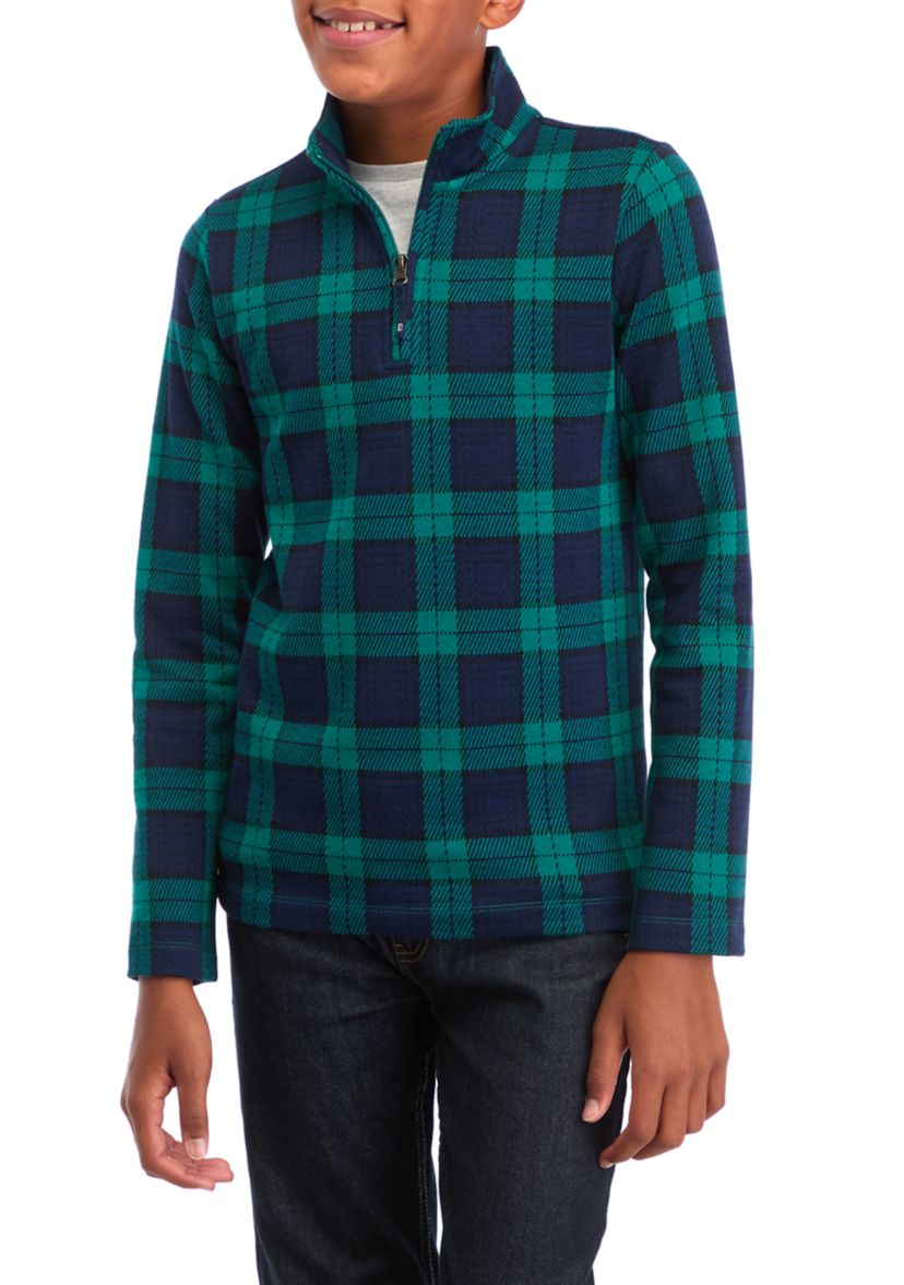 Boys 8-20 Double Knit Zip Pullover