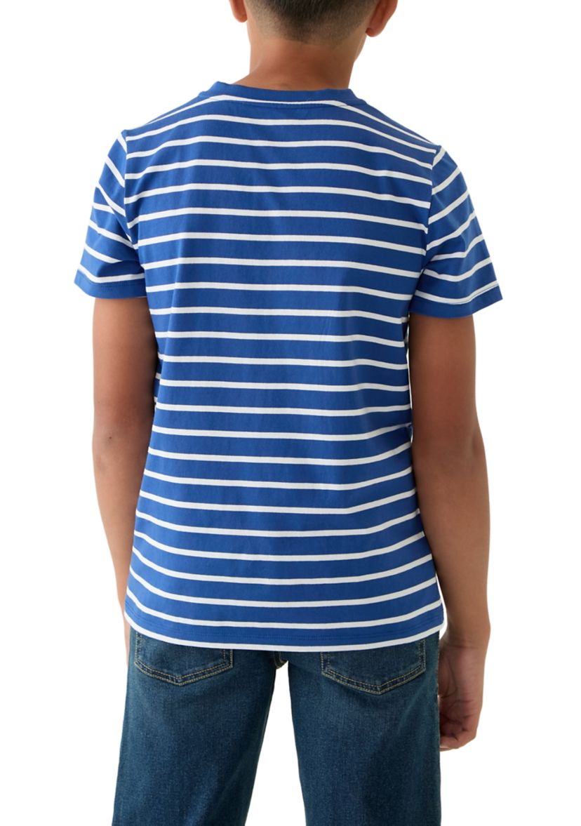 Boys 8-20 Short Sleeve Printed Henley Shirt 