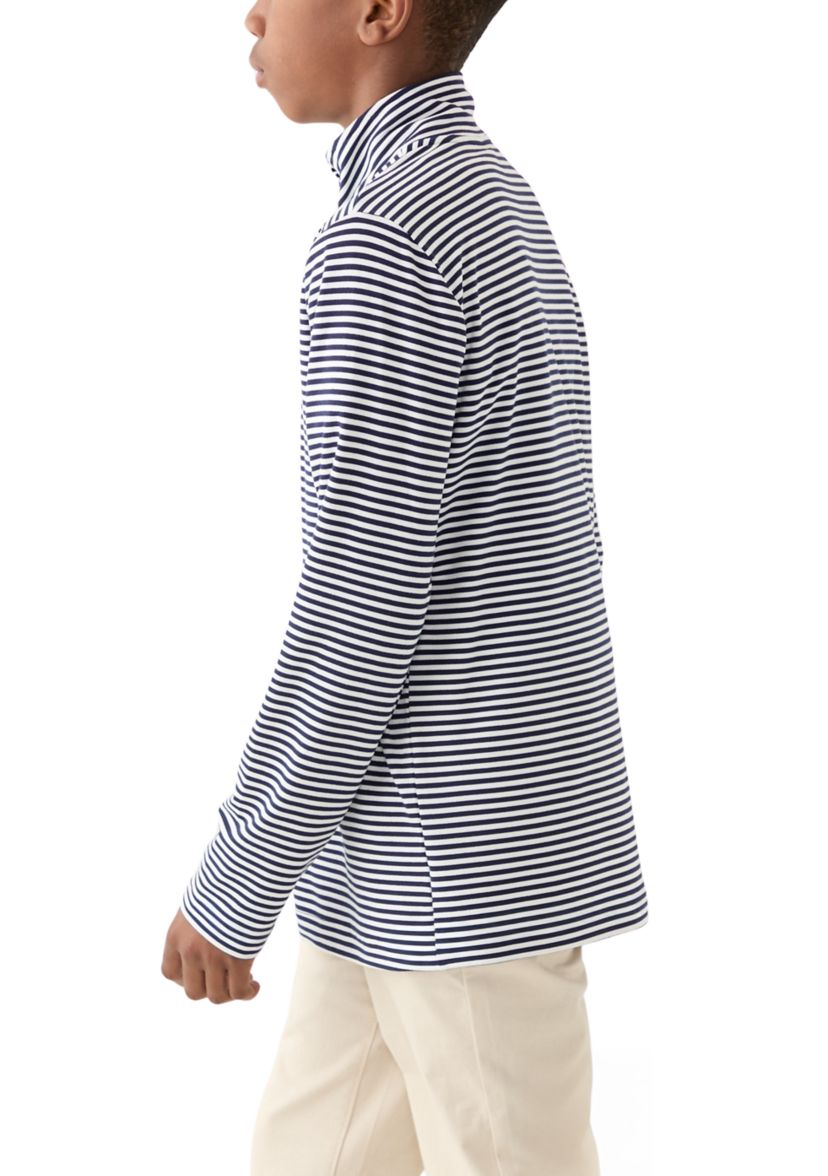 Boys 8-20 Stripe Performance 1/4 Zip Pullover